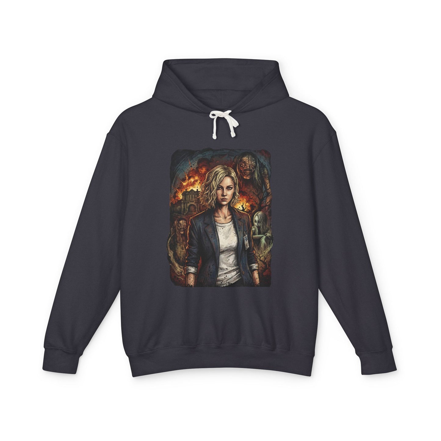 RE9 Grace Ashcroft Protagonist Leon Duo Action Tension Balance Art Unisex Premium Hoodie