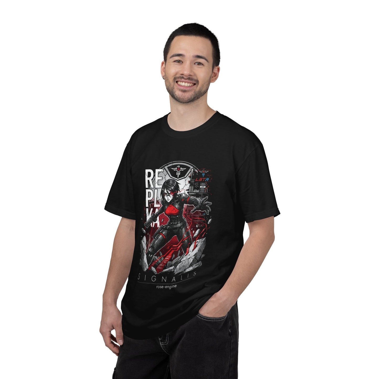 Signalis Elster Black Red Eyes Retro Survival Horror Icon Premium T-Shirt