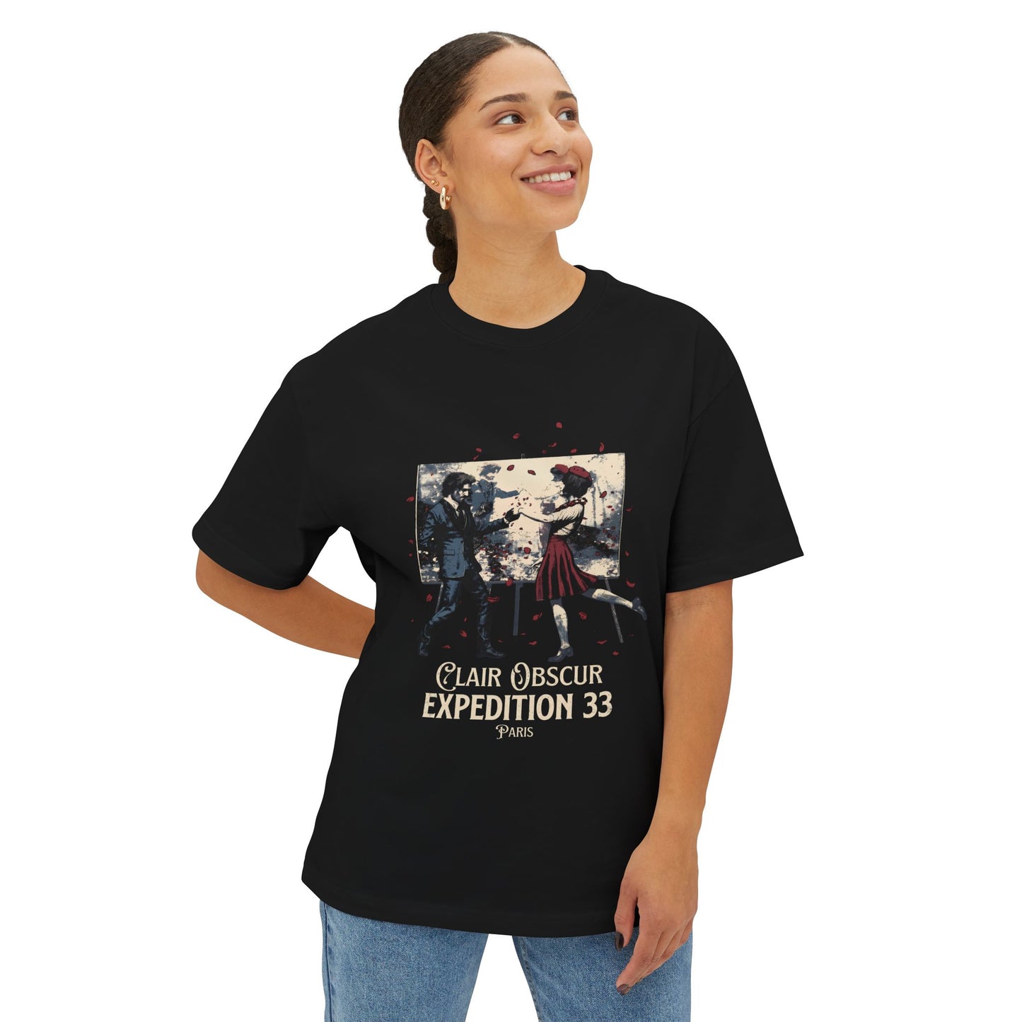Clair Obscur Expedition 33: Streetwear Red Petal Gommage Premium Oversized Unisex T-Shirt