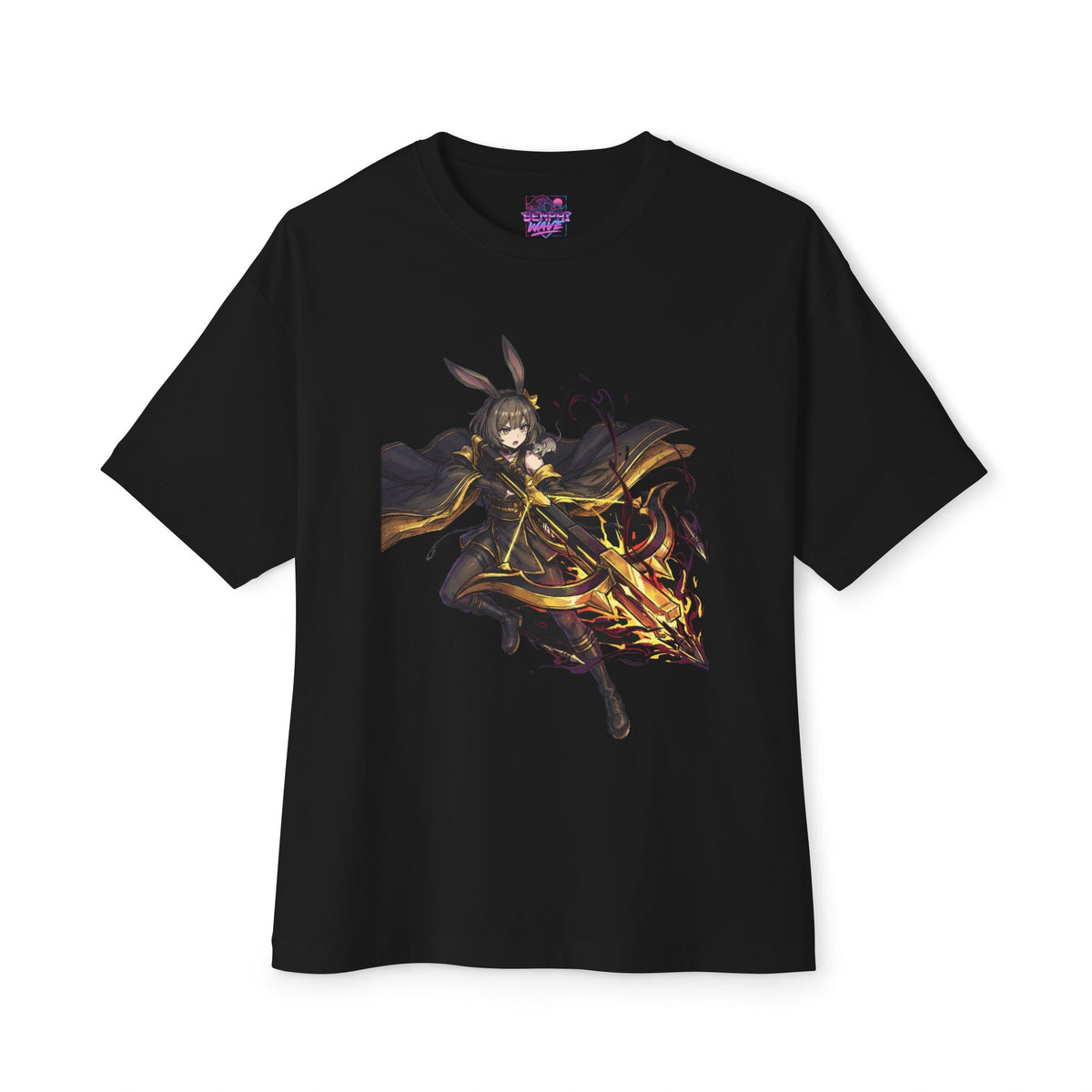 Chaos Zero Nightmare Veronica Flaming Gold Blade Fan Art Oversized T-Shirt