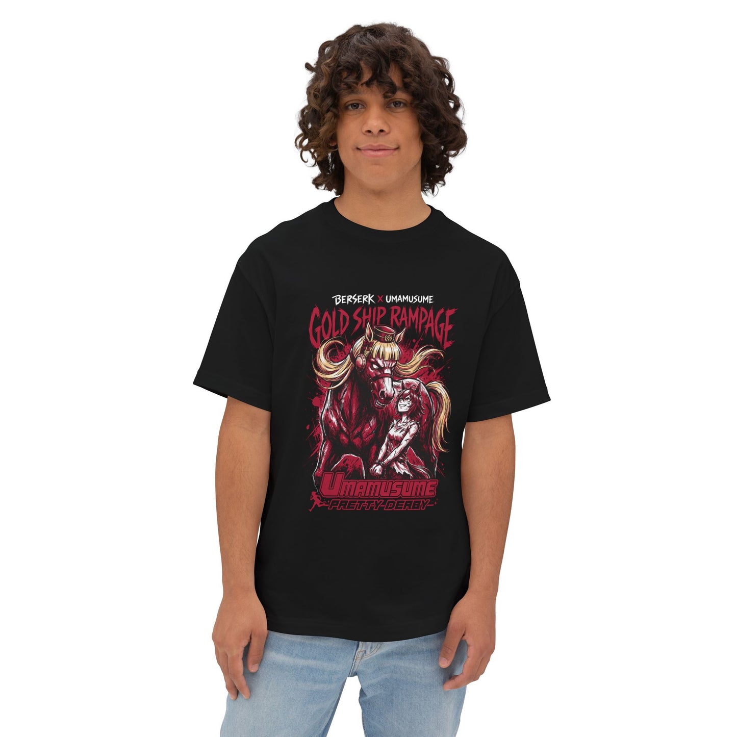 Funny Uma Berserk: Guts Training Arc Horse Girl Premium Oversized Unisex T-Shirt