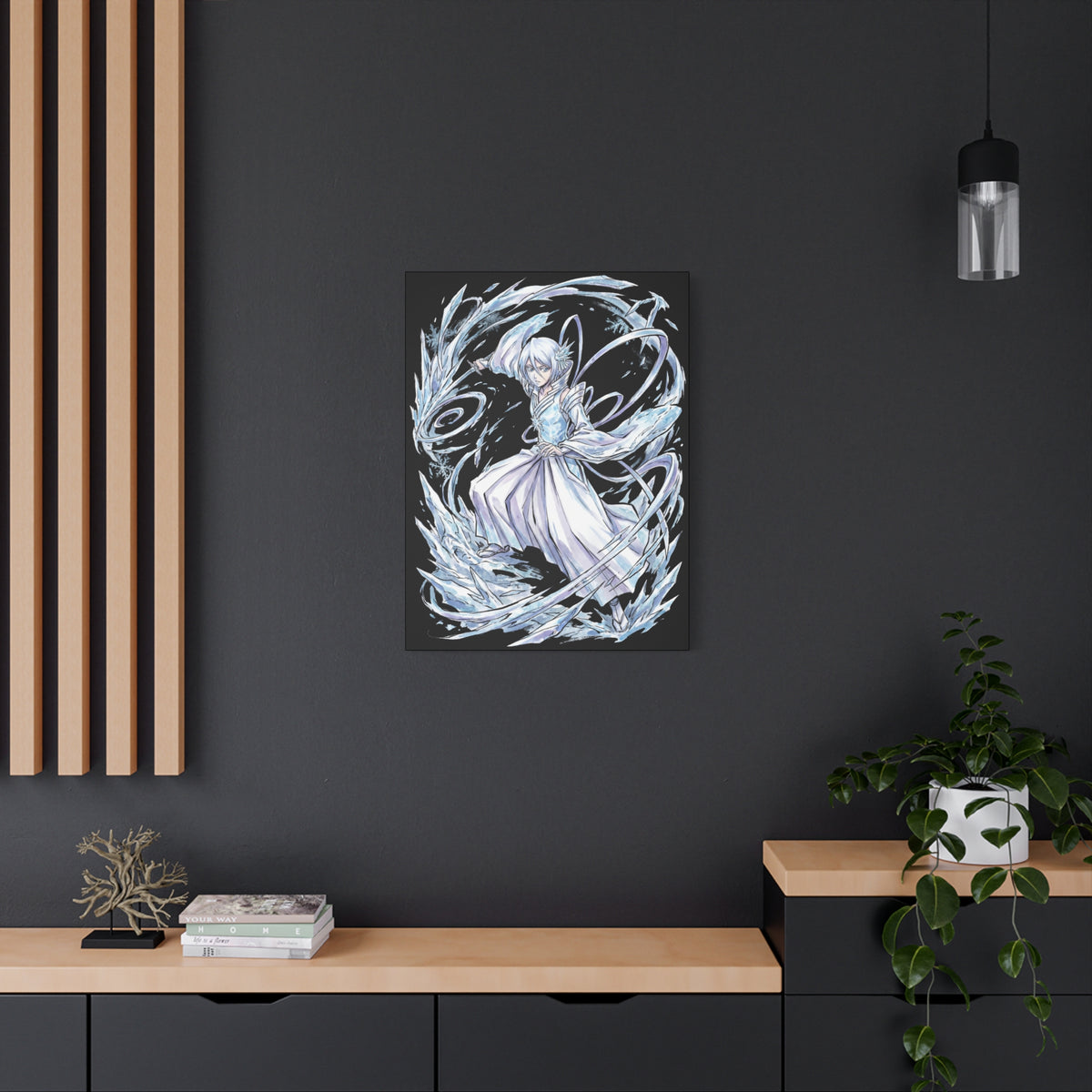 Bleach Rukia Kuchiki Sode no Shirayuki Ice Warrior Canvas Print