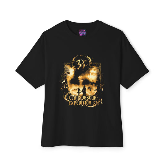 Expedition 33 Red Petal Streetwear: Clair Obscur Painterly Style Premium Oversized Unisex T-Shirt