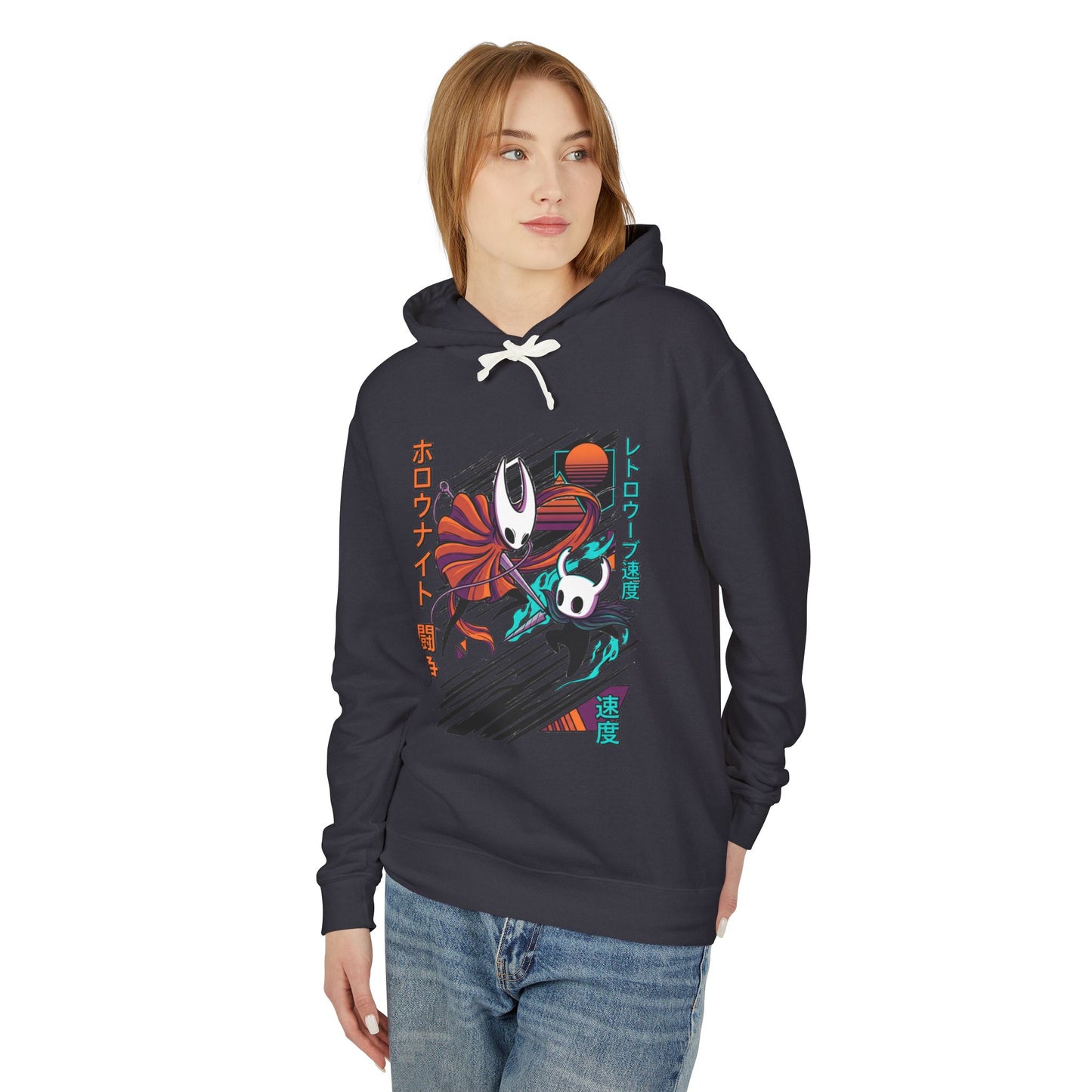 Retro Futuristic Hornet Hollow Knight Unisex Premium Hoodie