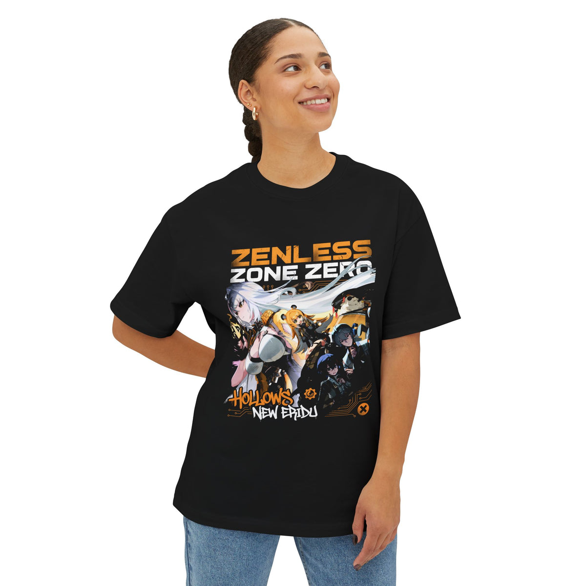 Zenless Zone Zero Hollows New Eridu Agents Poster Oversized T-Shirt