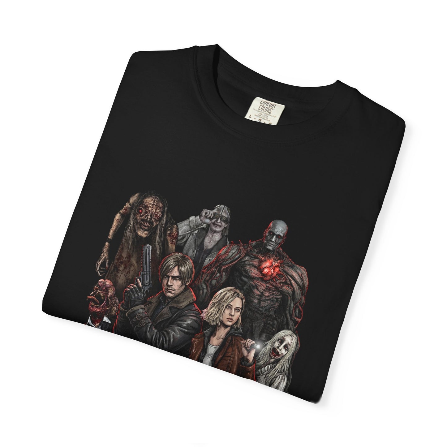 RE9 Grace and Leon with The Girl Blister Heads Titan Spinner Grunge Art Premium T-Shirt