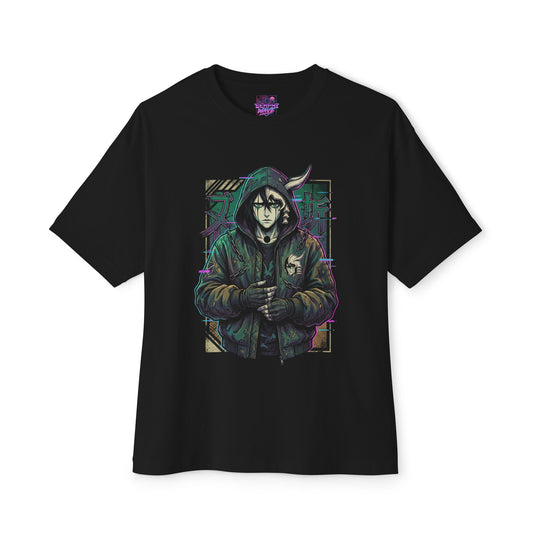 Bleach Ulquiorra: Black Jacket Green Eyes Premium Oversized Unisex T-Shirt