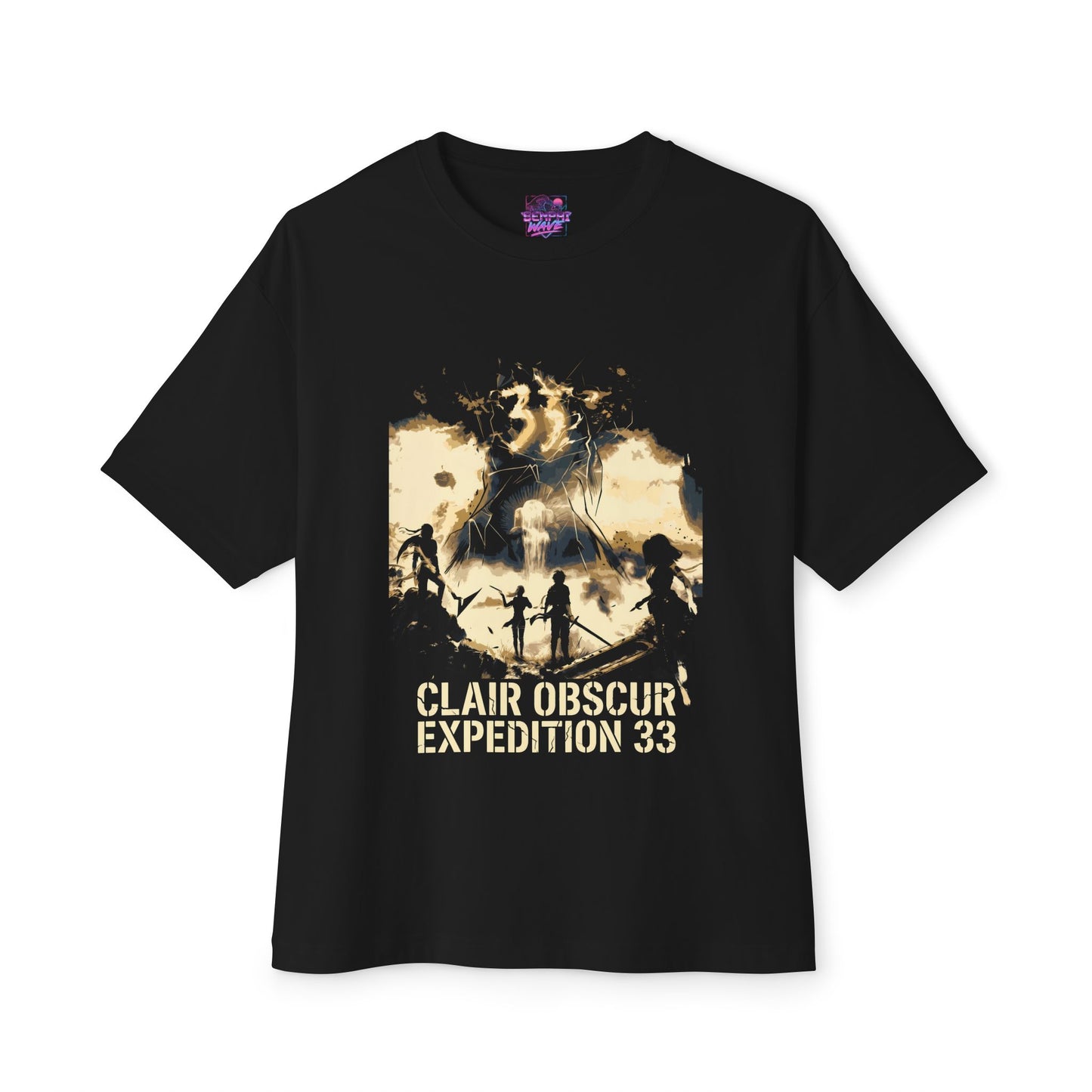 Expedition 33 Golden Petal Streetwear: Clair Obscur Painterly Style Premium Oversized Unisex T-Shirt