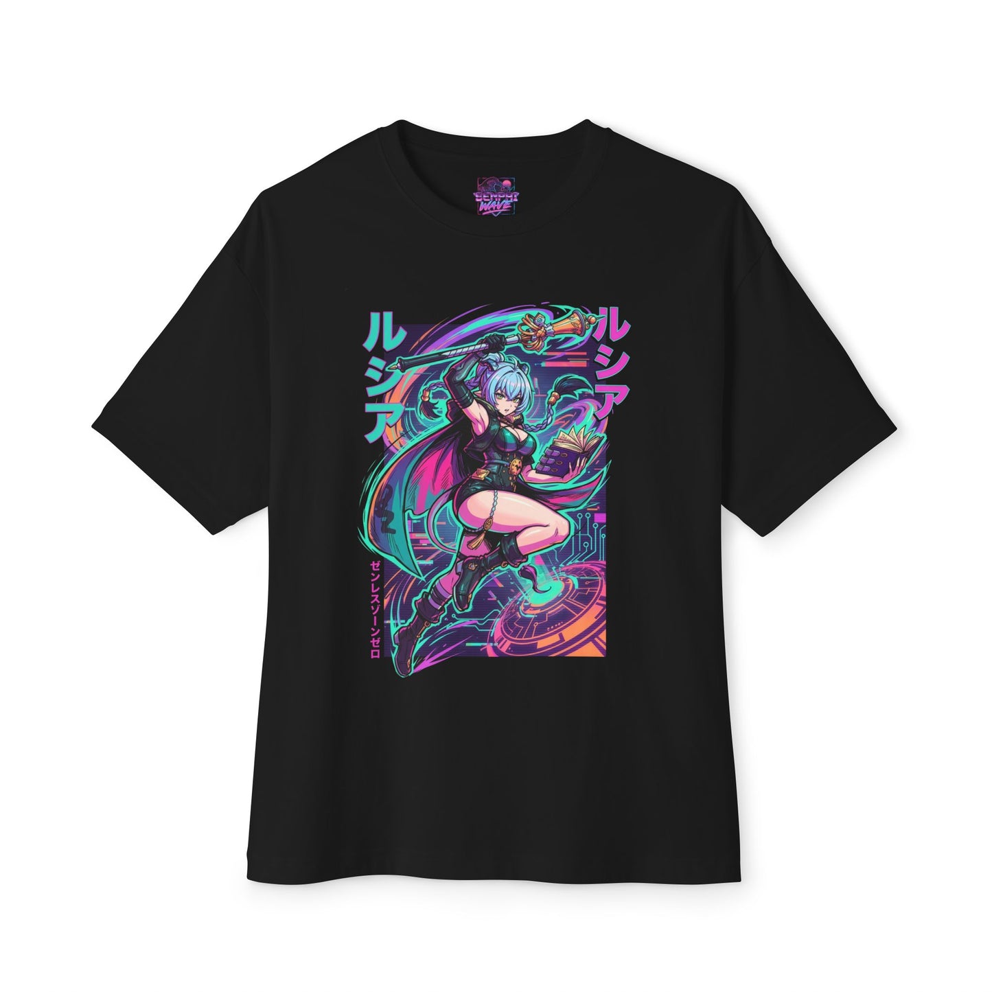 Lucia Elowen Zenless Zone Zero 80s Neon Goat Horns Premium Oversized Unisex T-Shirt