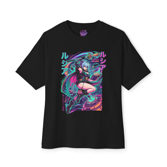 Lucia Elowen Zenless Zone Zero 80s Neon Goat Horns Premium Oversized Unisex T-Shirt