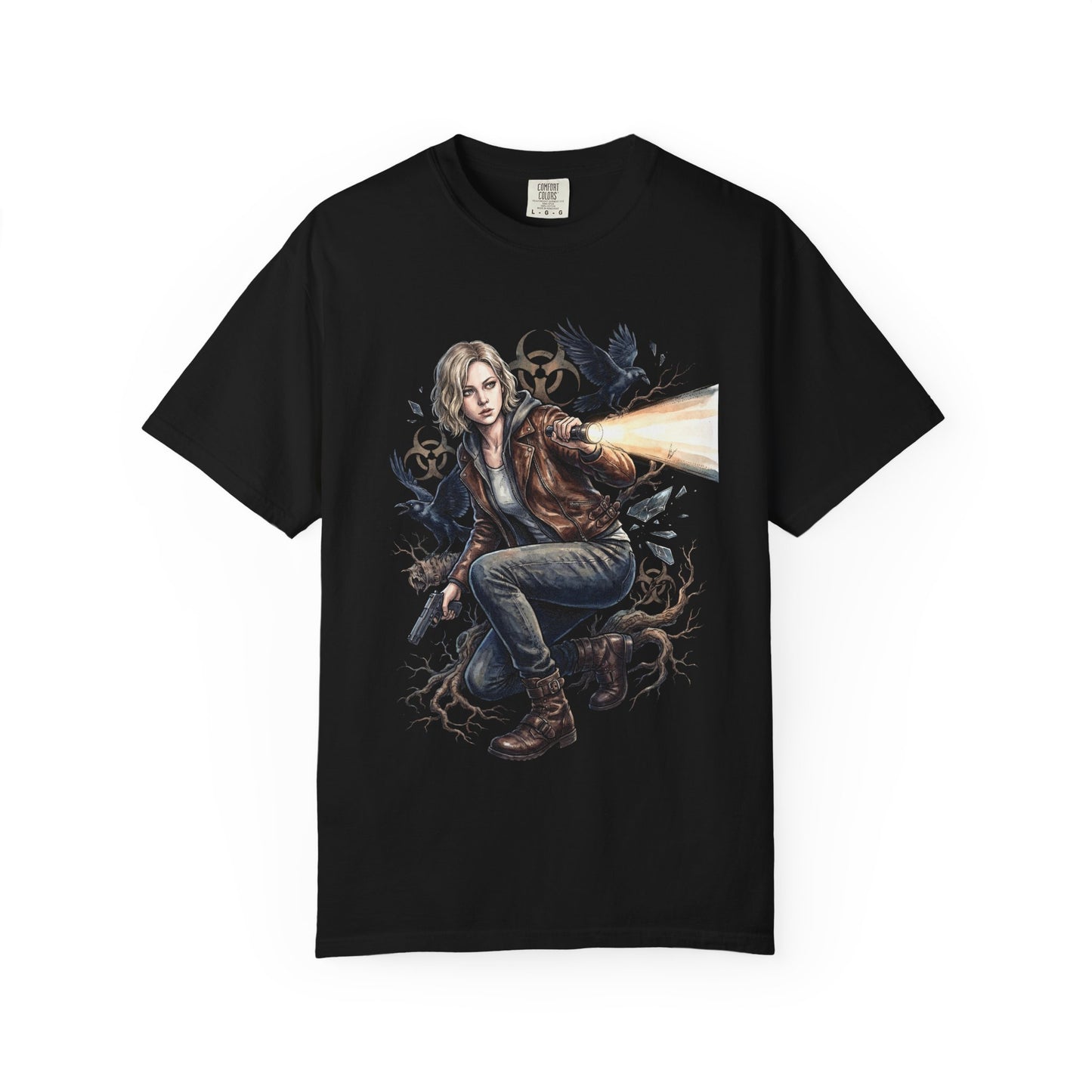 RE9 Grace Ashcroft Leon Saves Horror Icon Premium T-Shirt