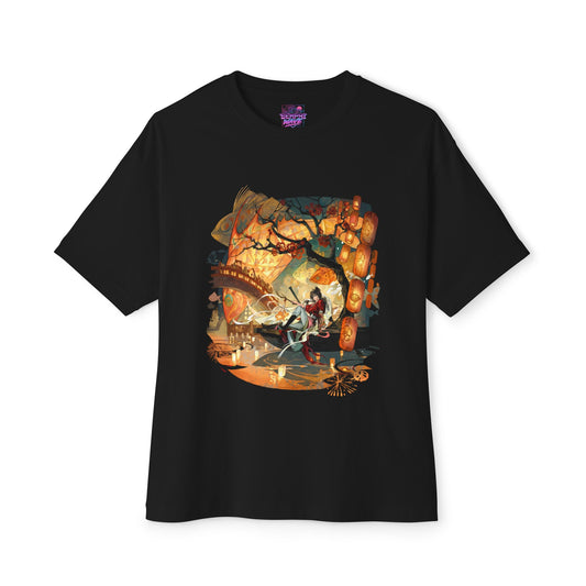 Paper Heron Longevity Sword – White Horse School Legend Premium Oversized Unisex T-Shirt