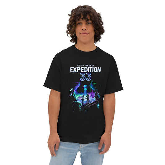 Expedition 33 Clair Obscur Painterly Style Facing the Paintress Premium Oversized Unisex T-Shirt
