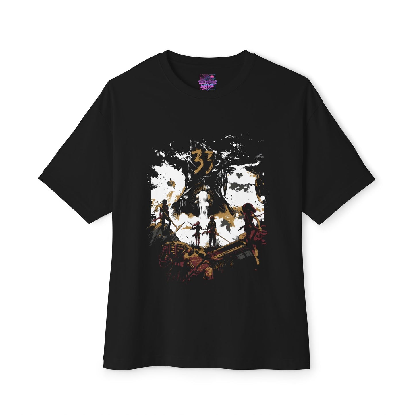 Golden Expedition 33: Red Gommage Street Fashion Legend Facing the Paintress Premium Oversized Unisex T-Shirt