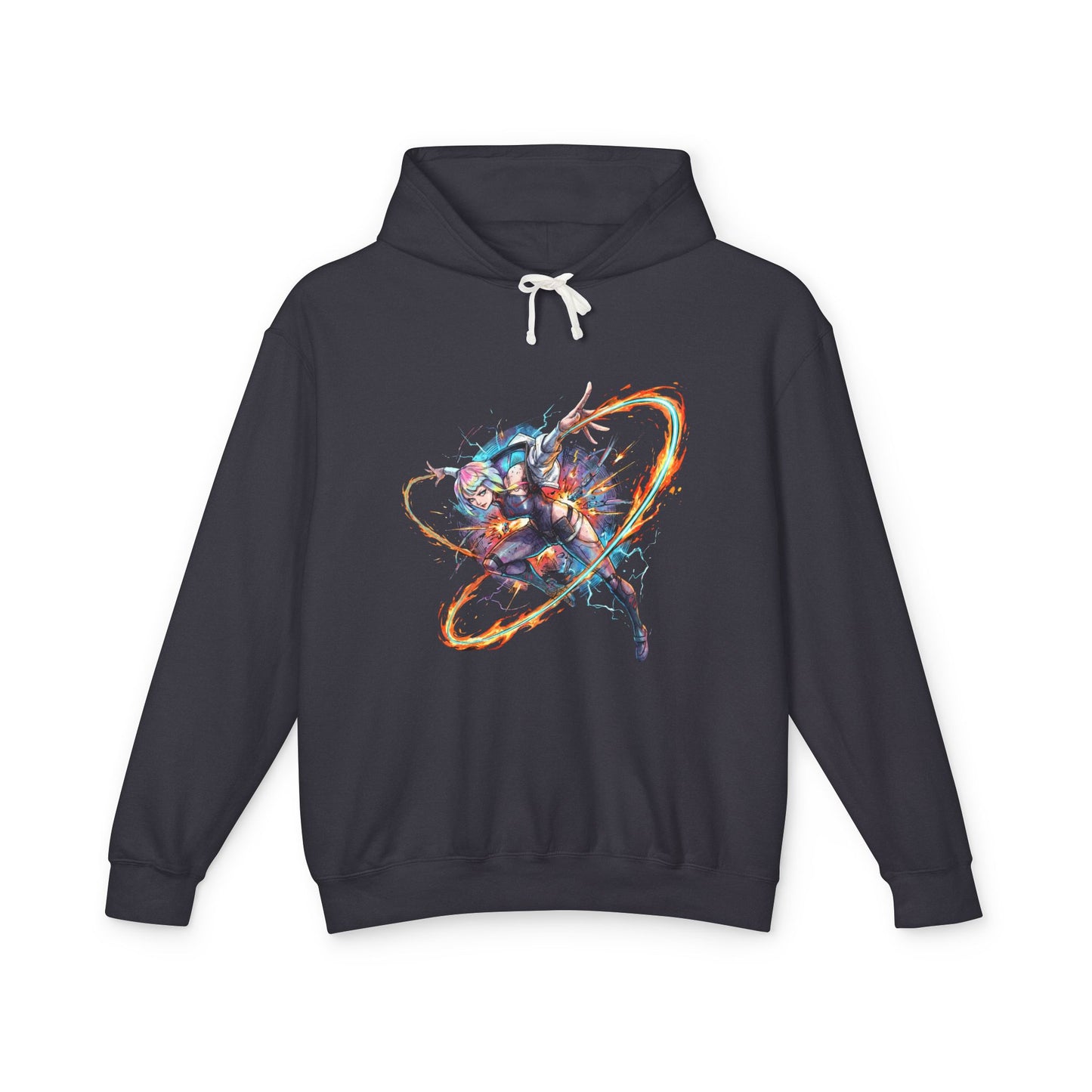 Cyberpunk Edgerunners Lucy Netrunner White Hair Blue Eyes Design Unisex Premium Hoodie