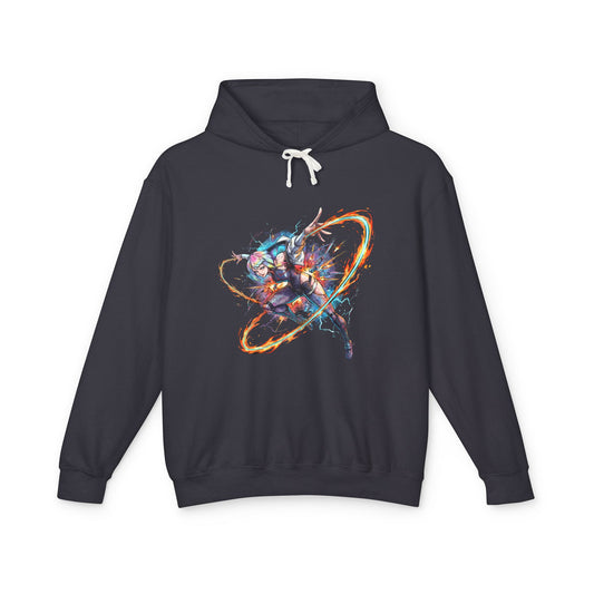 Cyberpunk Edgerunners Lucy Netrunner White Hair Blue Eyes Design Unisex Premium Hoodie