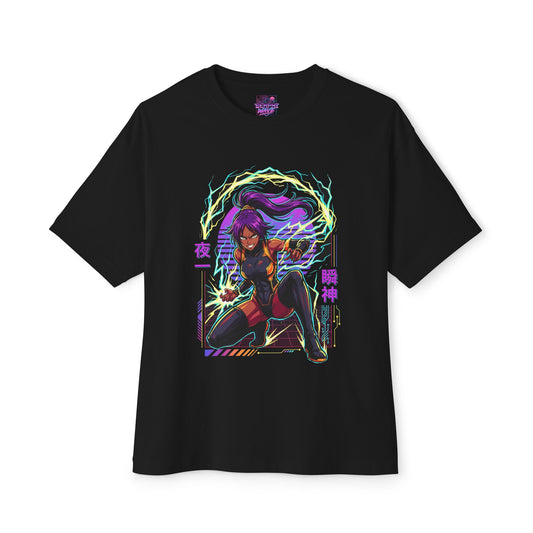 Bleach Yoruichi Shihouin Black Cat Shapeshifter Horror Vibes Art Premium Oversized Unisex T-Shirt