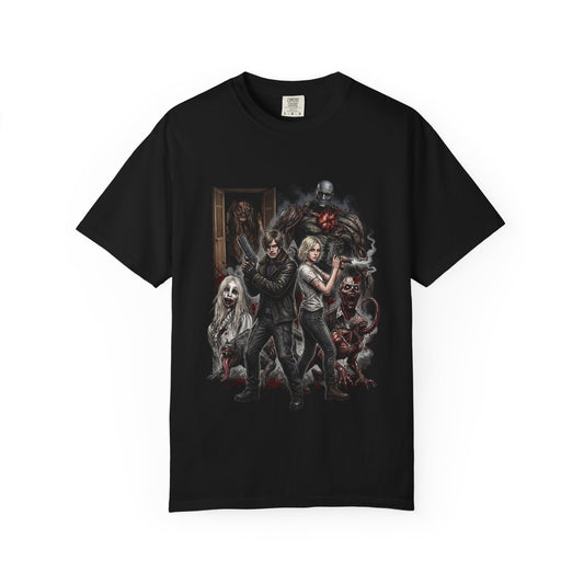 Grace Ashcroft Leon Kennedy RE9 Raccoon City Legacy Monsters Grunge Premium T-Shirt