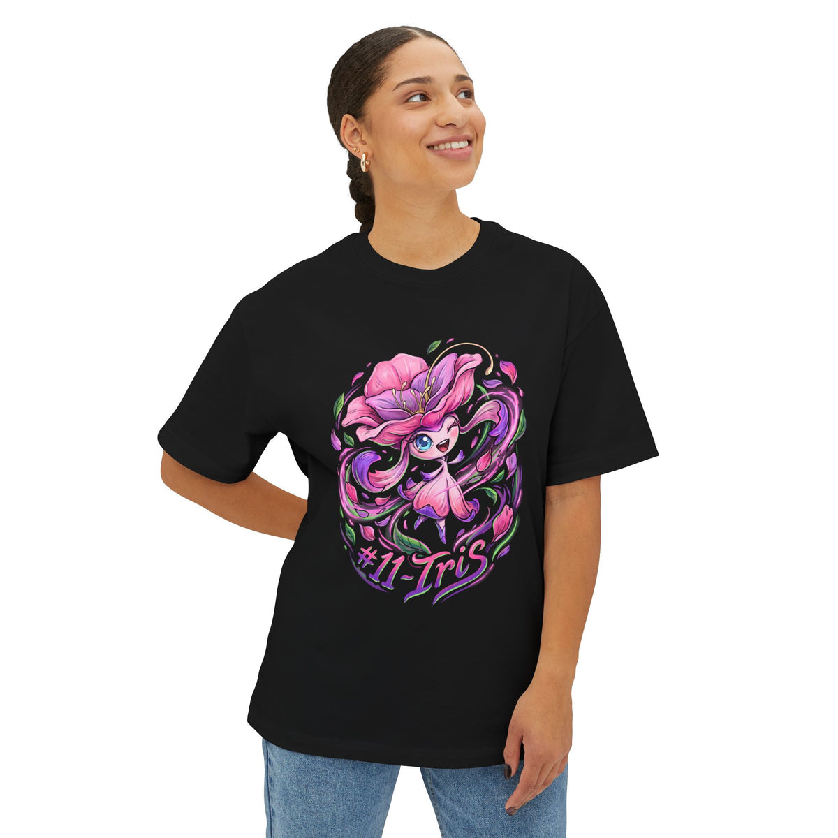 Iris Aniimo Elemental Burst Creature Art - Oversized Premium Tee