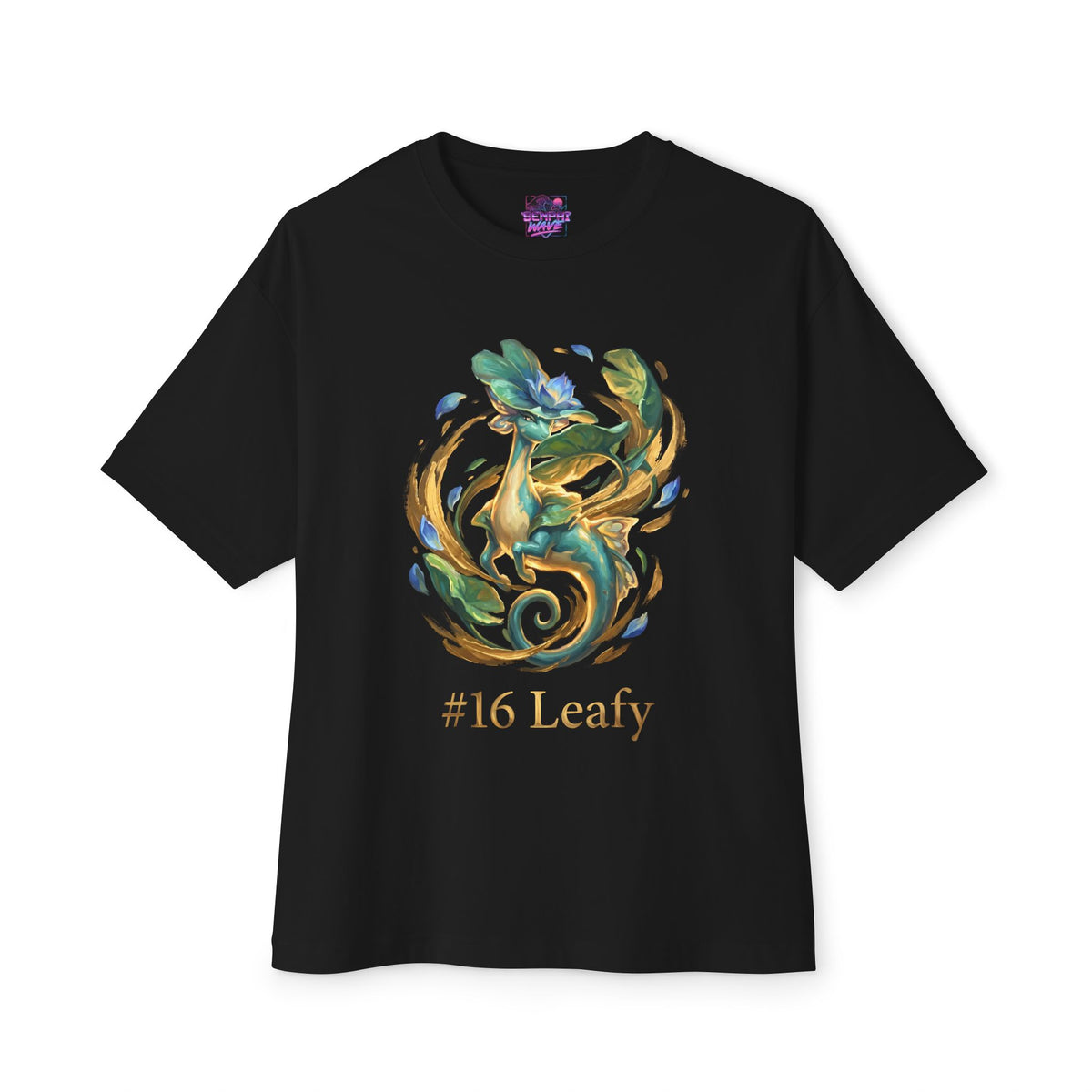 Leafy Aniimo Gold Oil Painting Creature Art - Oversized Premium Tee