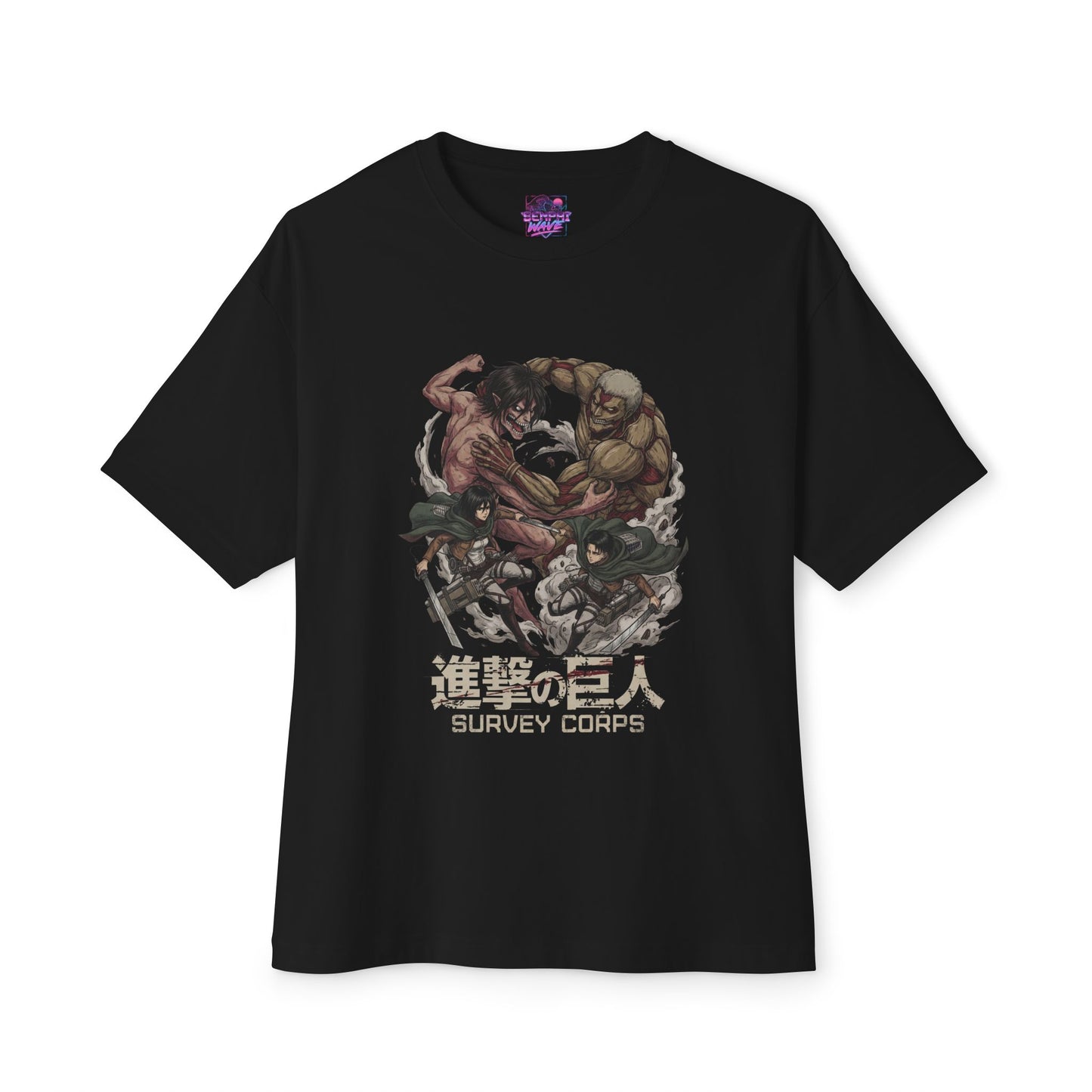 Shingeki no Kyojin All Important Titans Artwork Premium Oversized Unisex T-Shirt
