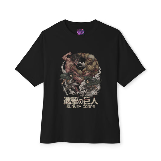Shingeki no Kyojin All Important Titans Artwork Premium Oversized Unisex T-Shirt