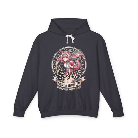 Umamusume Haru Urara Never Give Up Emblem Fan Art Hoodie
