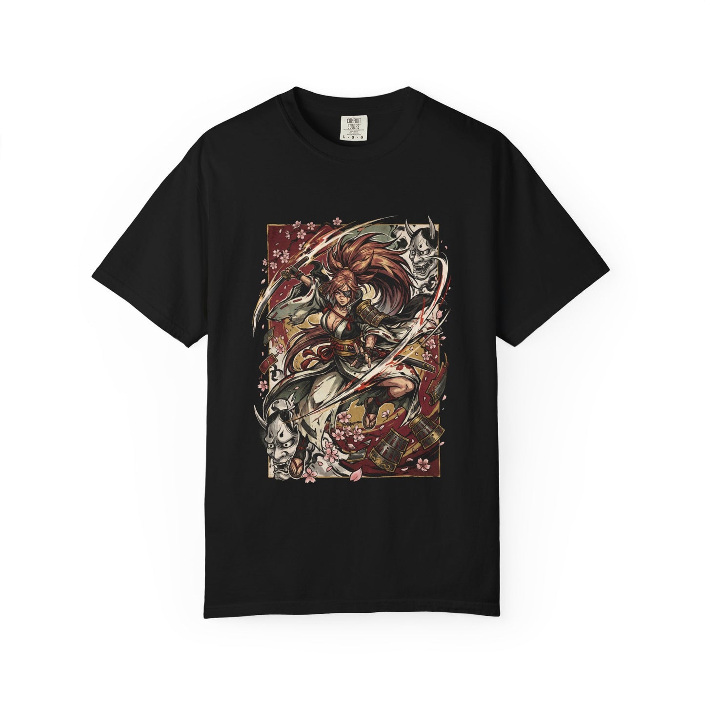 Baiken Guilty Gear Strive Red Kimono Torn Sleeve Design Premium T-Shirt