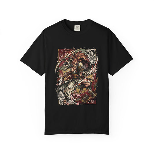 Baiken Guilty Gear Strive Red Kimono Torn Sleeve Design Premium T-Shirt