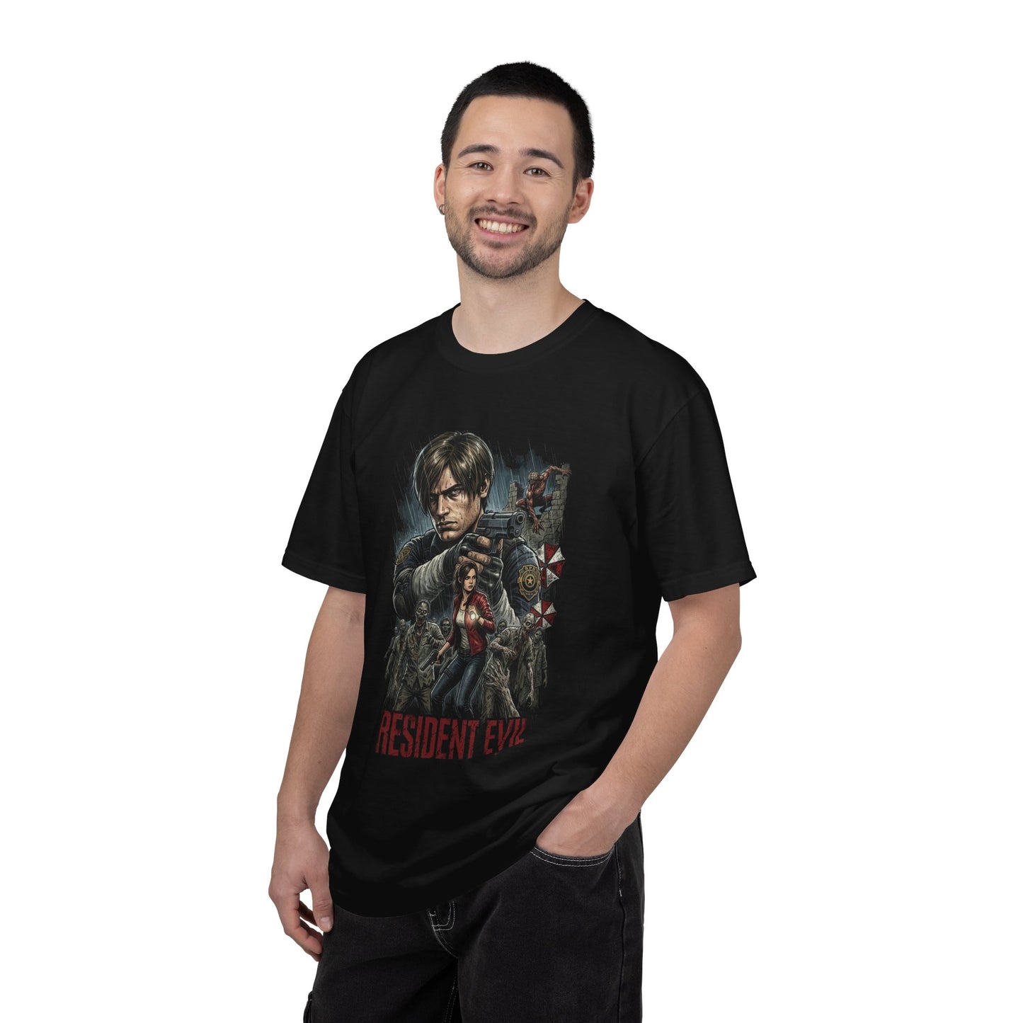 Resident Evil Leon Claire Raccoon City Duo Portrait Premium T-Shirt