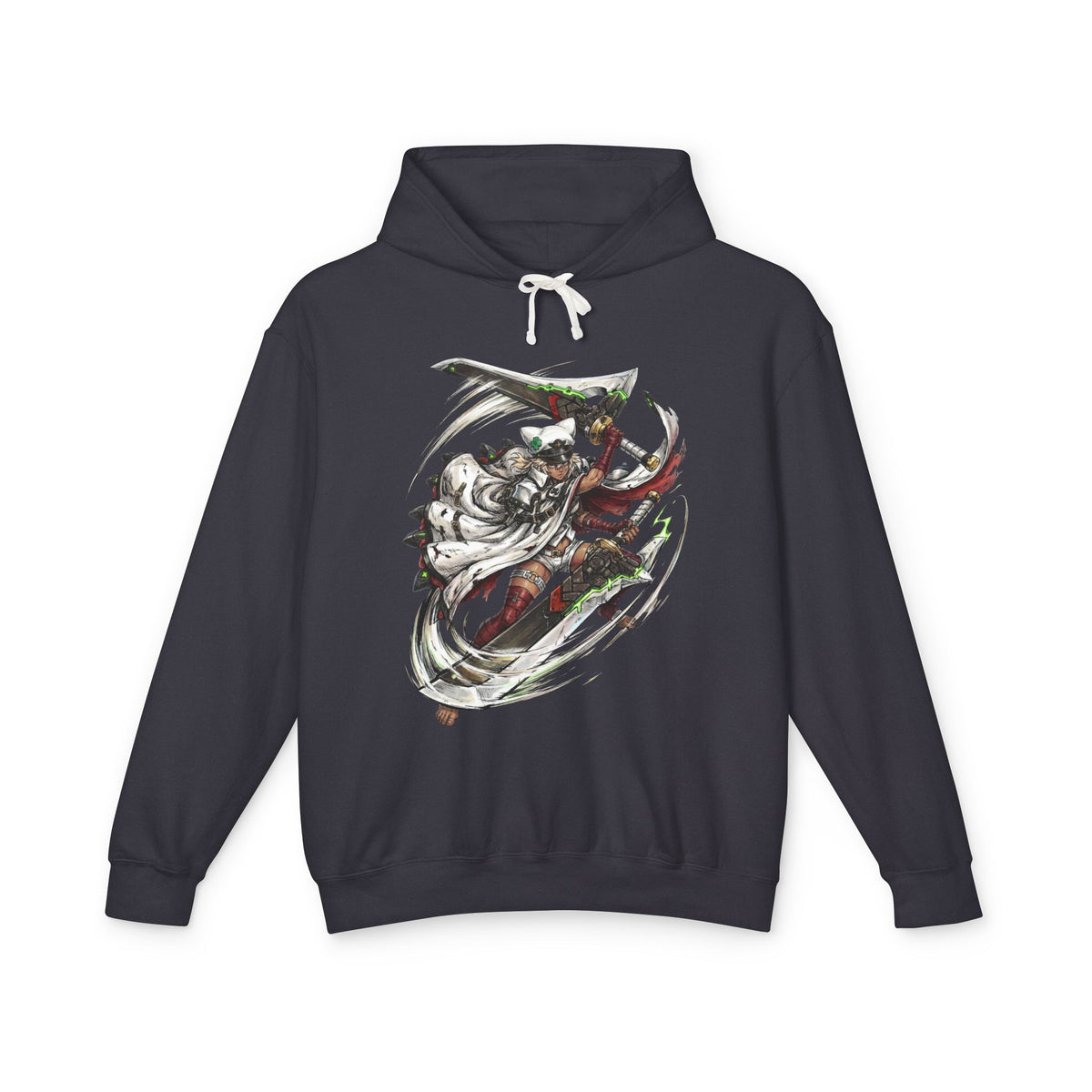 Guilty Gear Ramlethal Greatsword Green Energy Fan Art Hoodie
