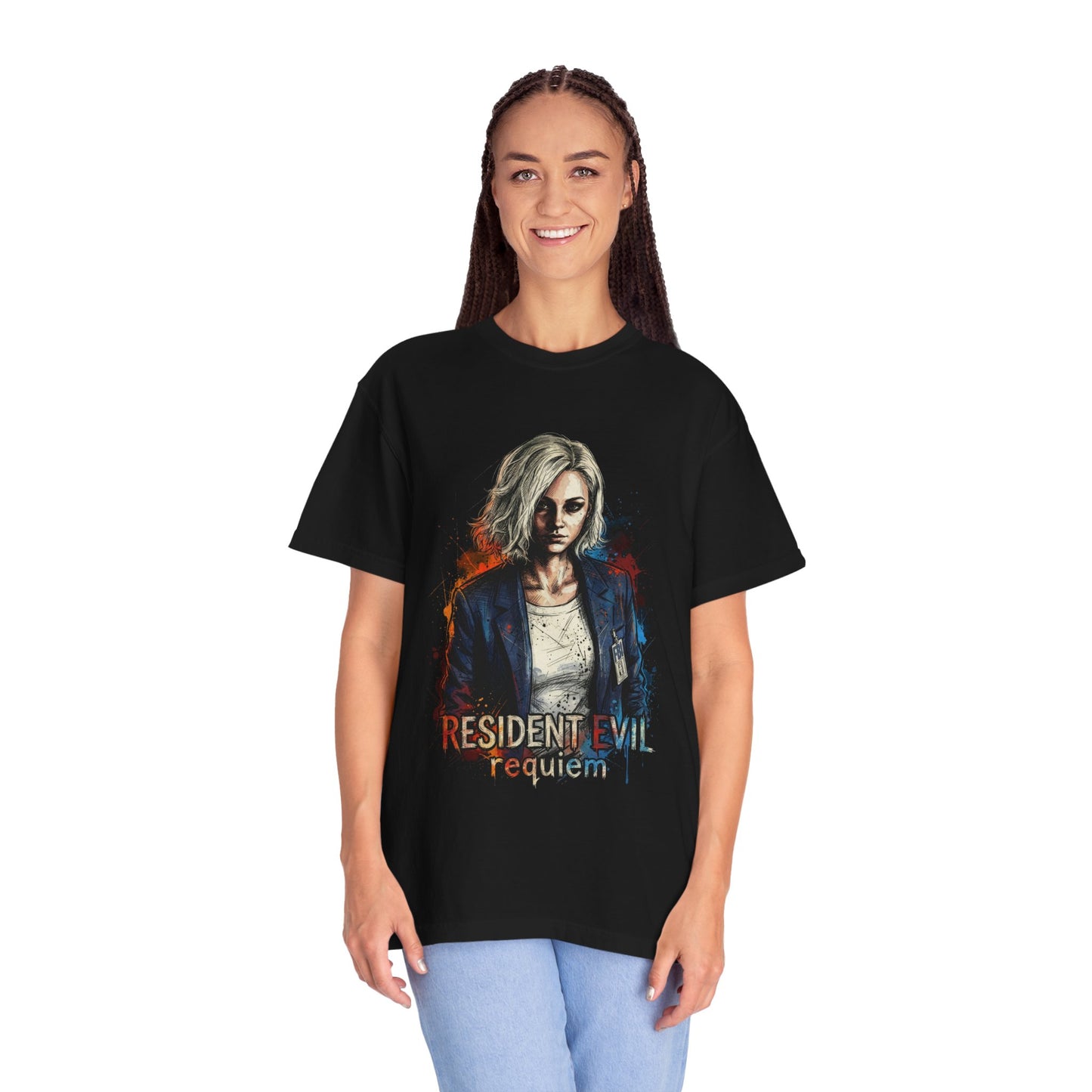 Grace Ashcroft Resident Evil 9 Dual Leon Protagonist Tension Art Premium T-Shirt