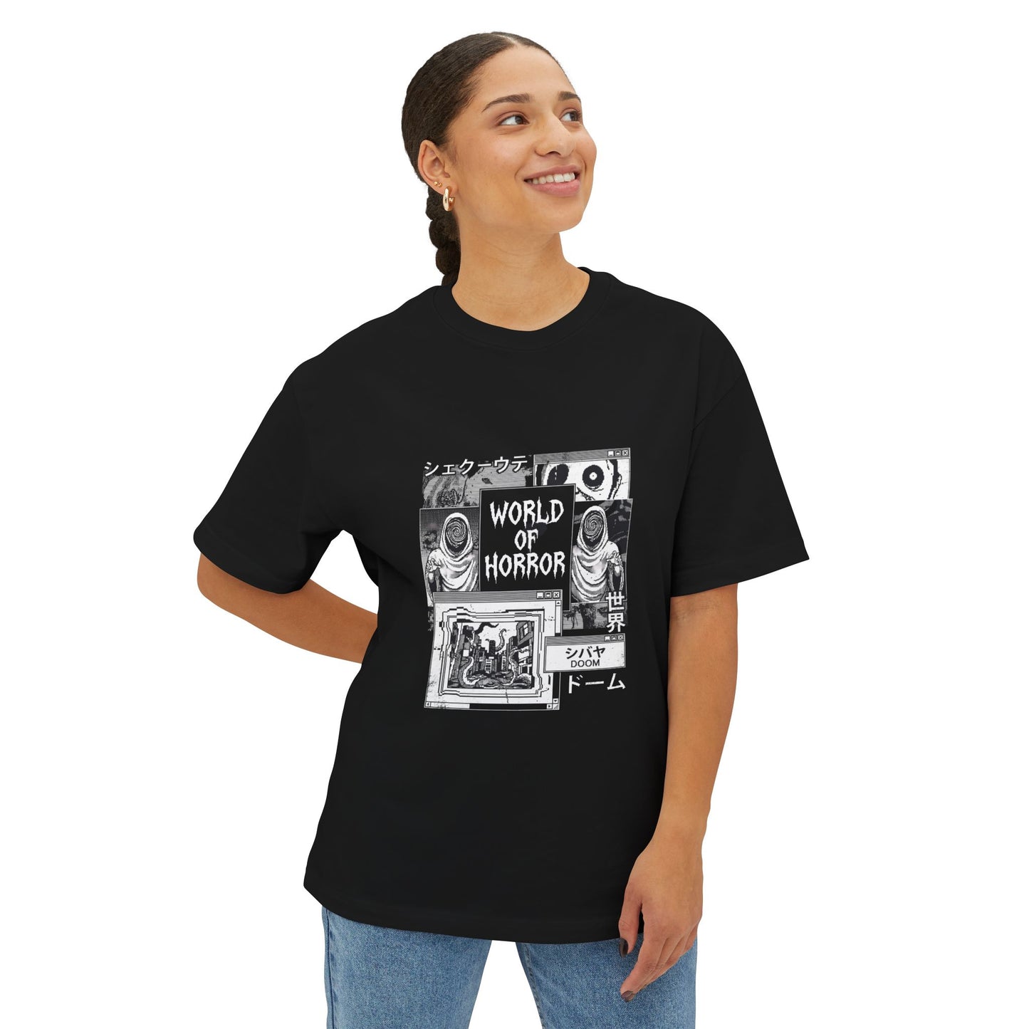 World of Horror: Panstasz MS Paint Masterpiece Premium Oversized Unisex T-Shirt