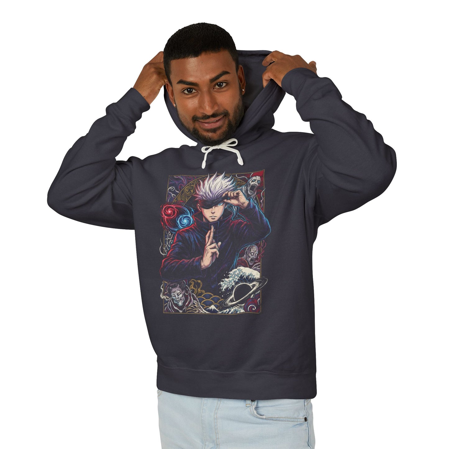 Jujutsu Kaisen Satoru Gojo Six Eyes Limitless Iconic Design Unisex Premium Hoodie