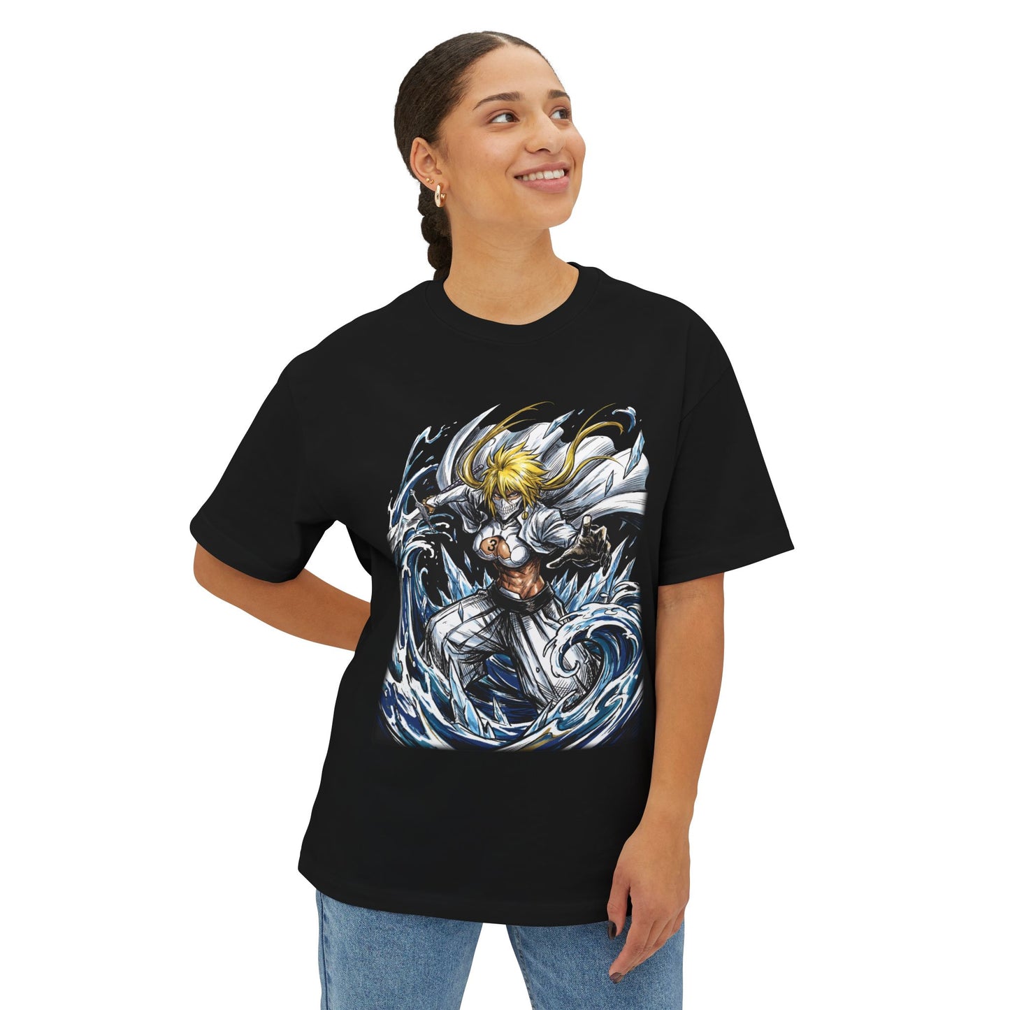 Bleach Tier Harribel Golden Blonde Hair Warrior Premium Oversized Unisex T-Shirt