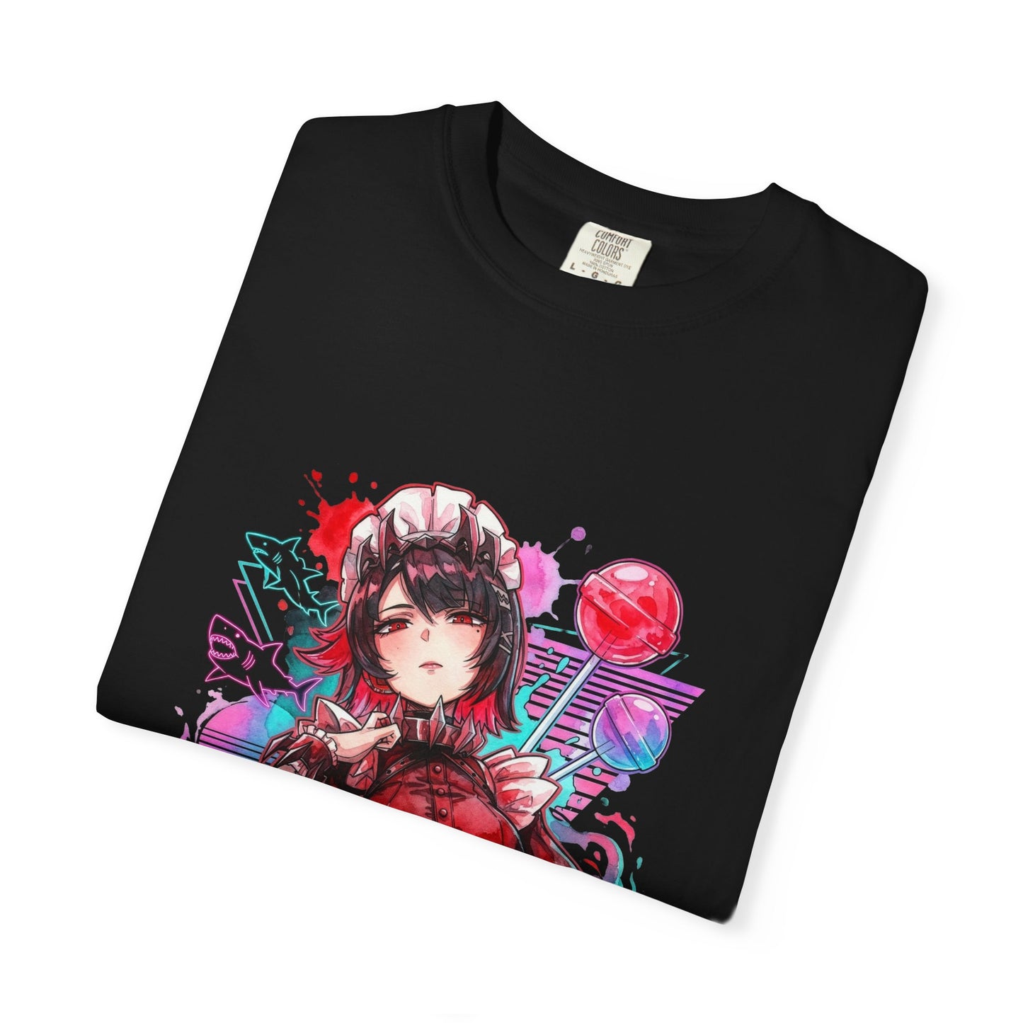 Ellen Joe ZZZ Black Red Outfit Shark Tail Portrait Premium T-Shirt