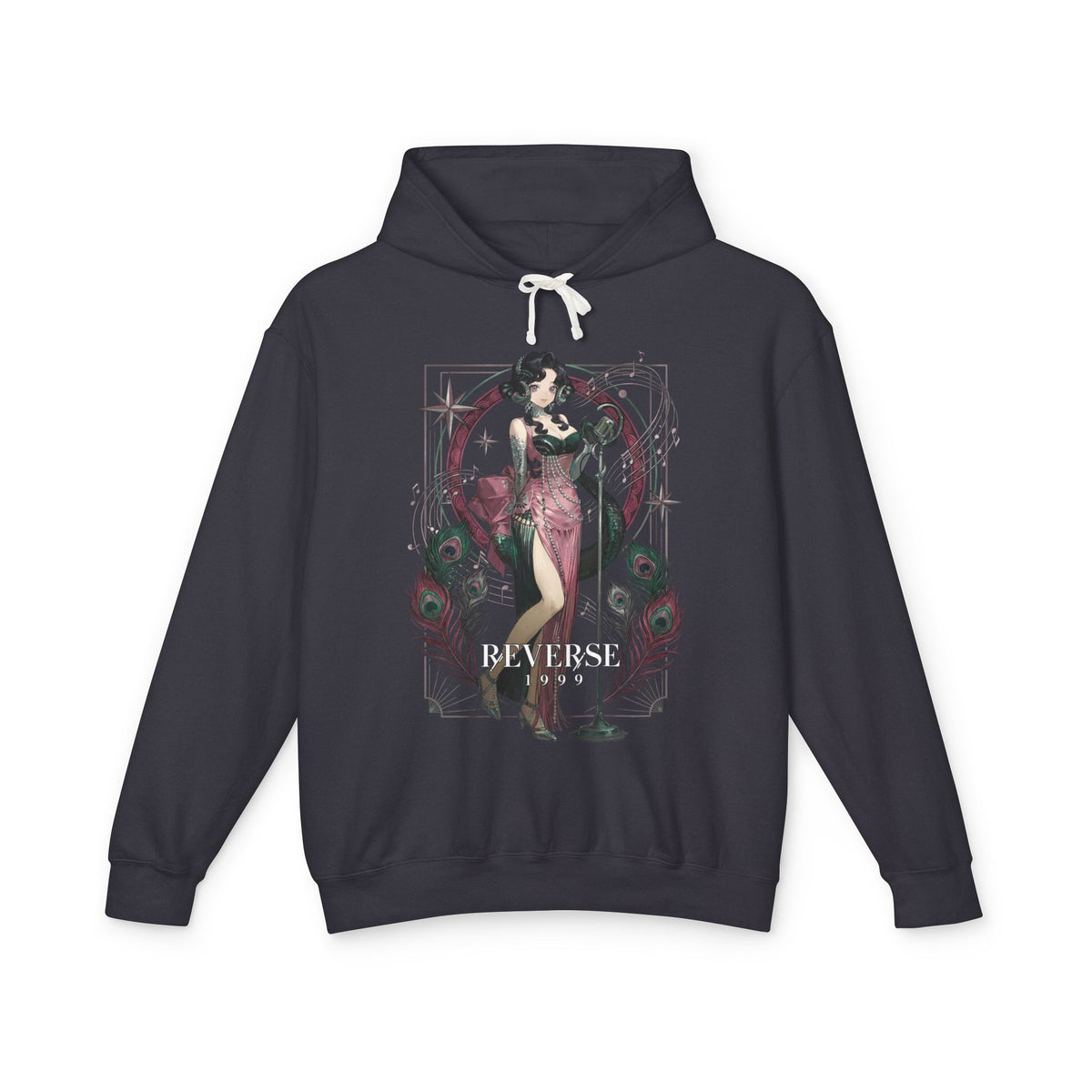 Reverse 1999 Anjo Nala Peacock Feather Stage Fan Art Hoodie