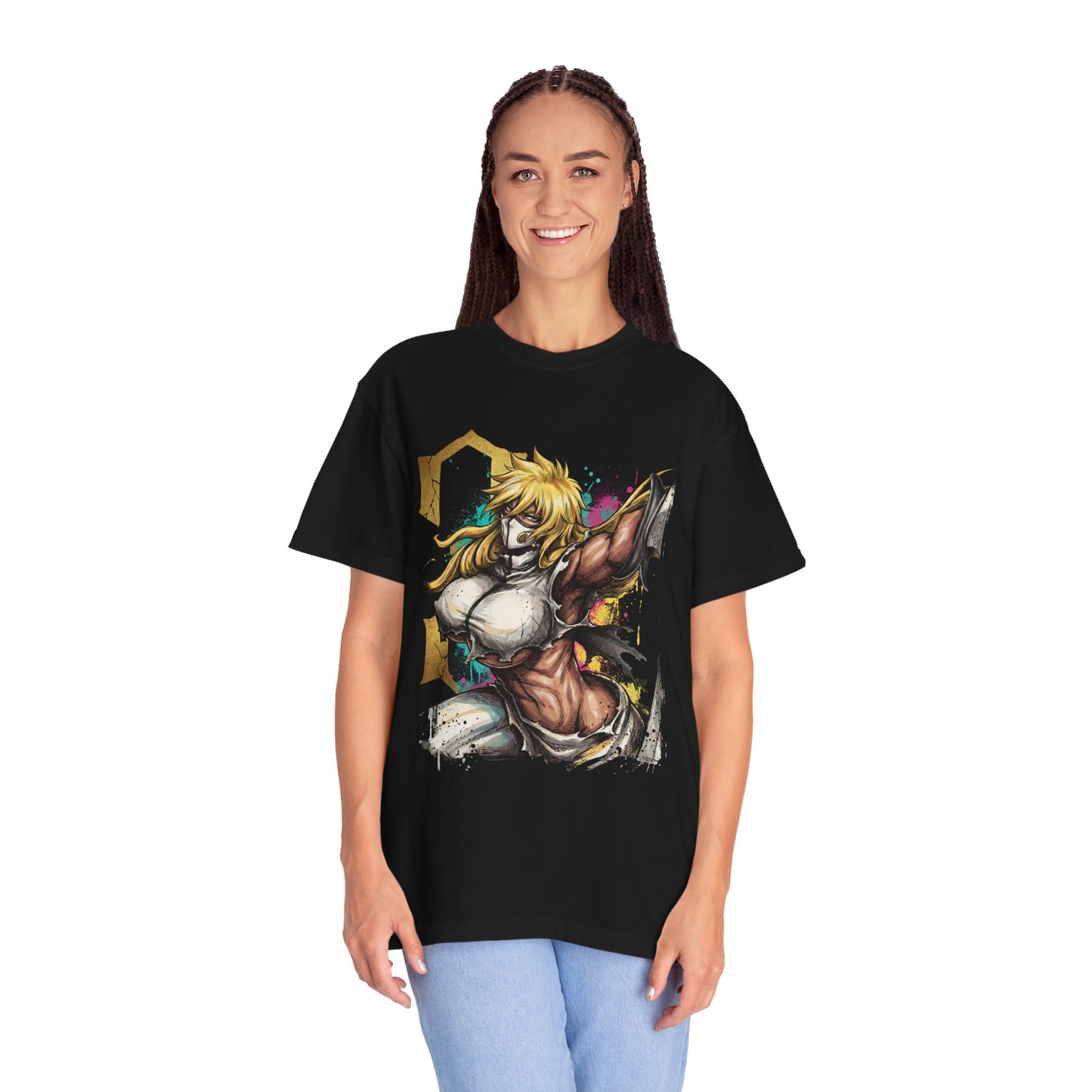 Shark-Themed Arrancar Inspired – Long Braids Tall Build Battle Ready Premium T-Shirt