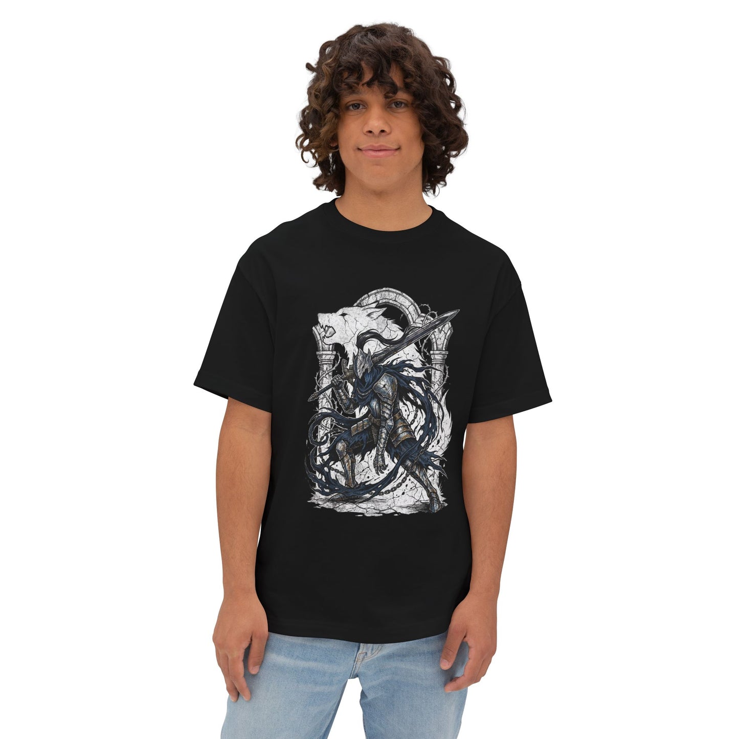 Cursed Greatsword Artorias Epic Battle Art Premium Oversized Unisex T-Shirt