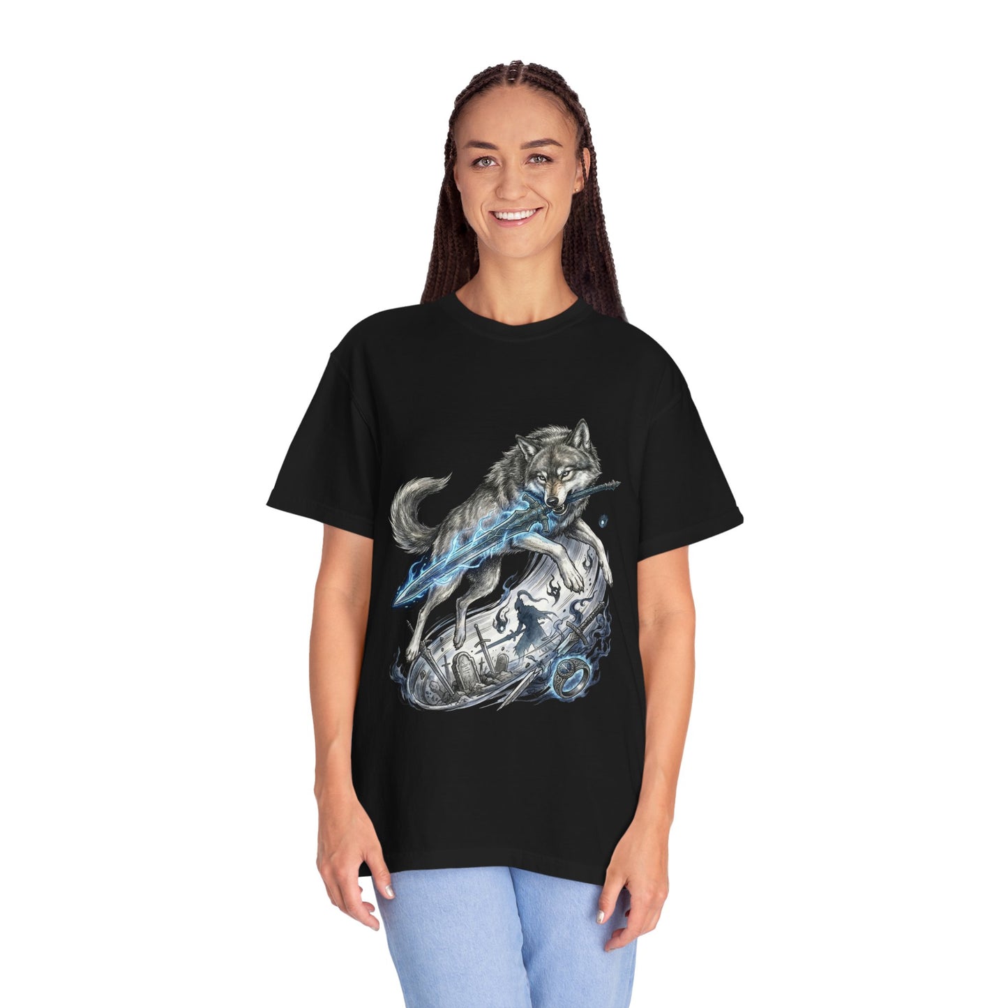 Sif Great Grey Wolf Fantasy Beast Art Premium T-Shirt