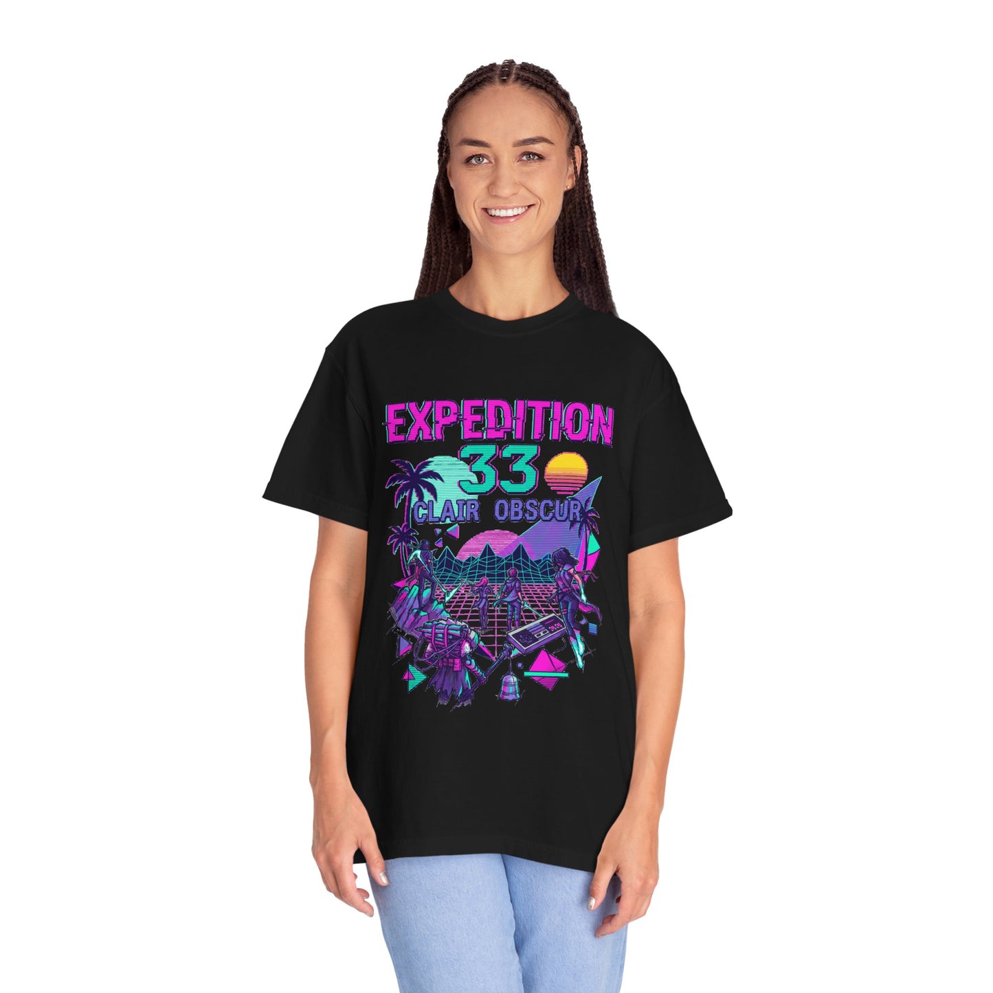 Clair Obscur Facing Paintress Retro Pixel Horror Boss Portrait Premium T-Shirt