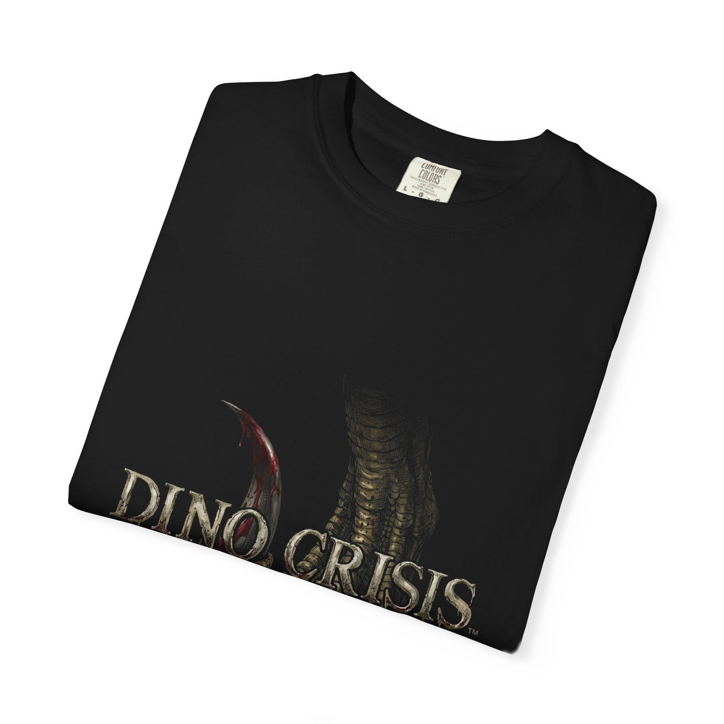 Dino Crisis 1999 Cover Art Velociraptor Claw Bloody Foot Portrait Premium T-Shirt