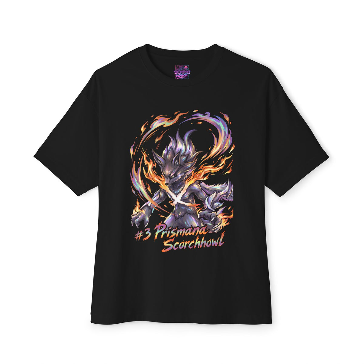 Prismana Scorchhowl Aniimo Elemental Burst Rare Form Art - Oversized Premium Tee