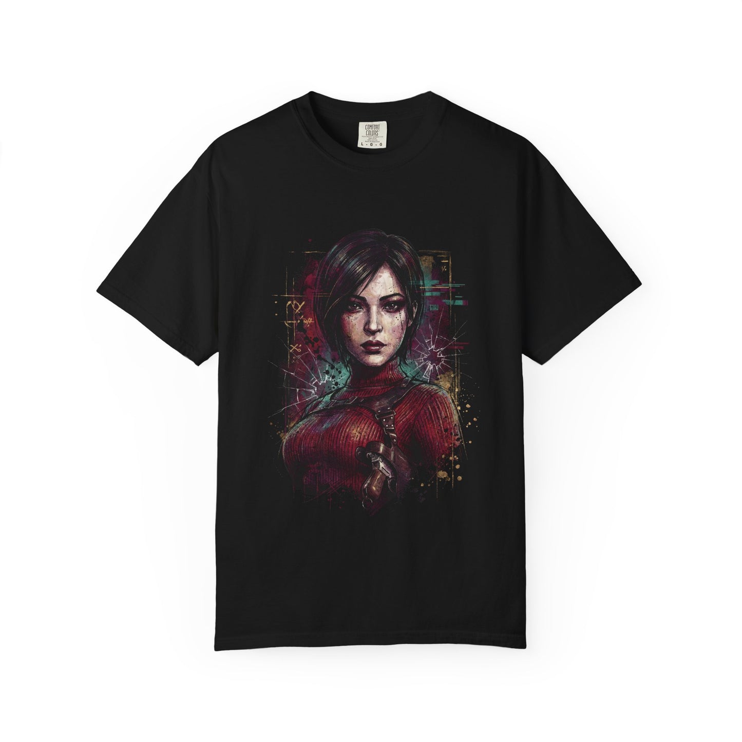 Resident Evil Ada Wong Black Hair Red Eyes Seductive Icon Premium T-Shirt