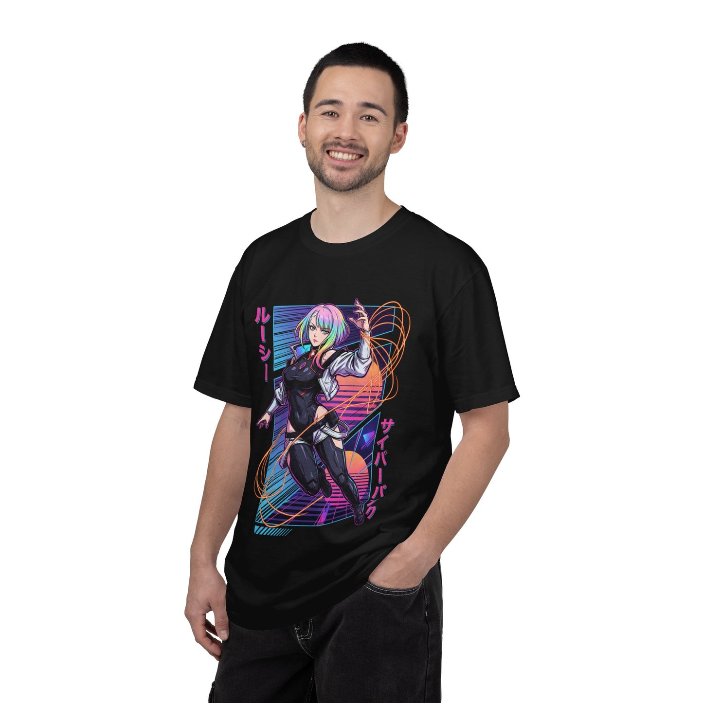 Cyberpunk Edgerunners Lucy White Jacket Black Leotard Icon Premium T-Shirt