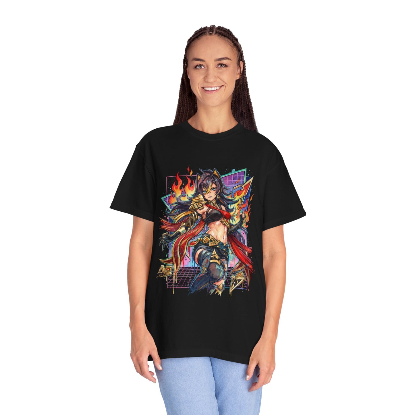 Genshin Impact Dehya Vaporwave Aesthetic Design Premium T-Shirt