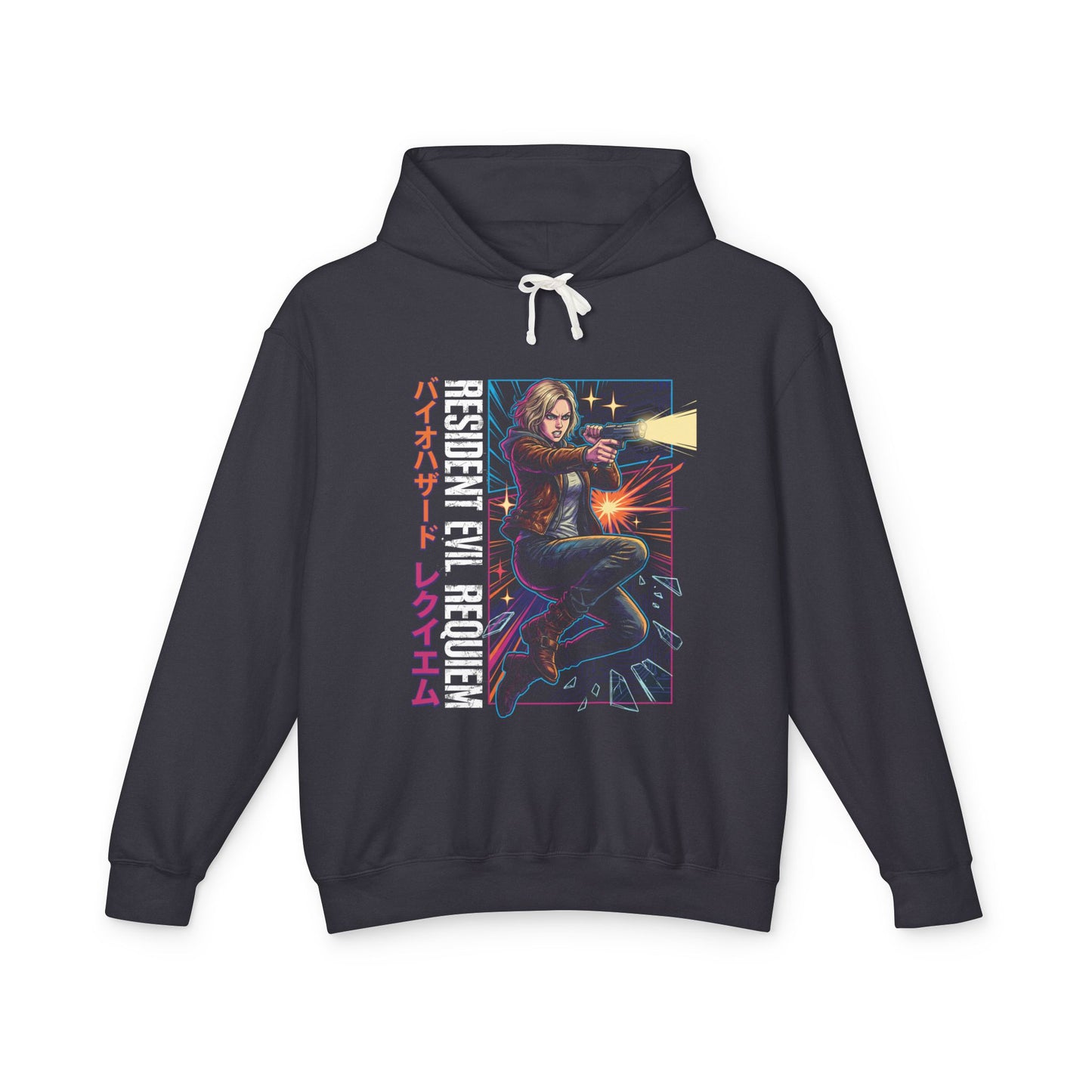 Grace Ashcroft RE9 Mysterious Death Probe Retro Cyberpunk Neon Colors Unisex Premium Hoodie
