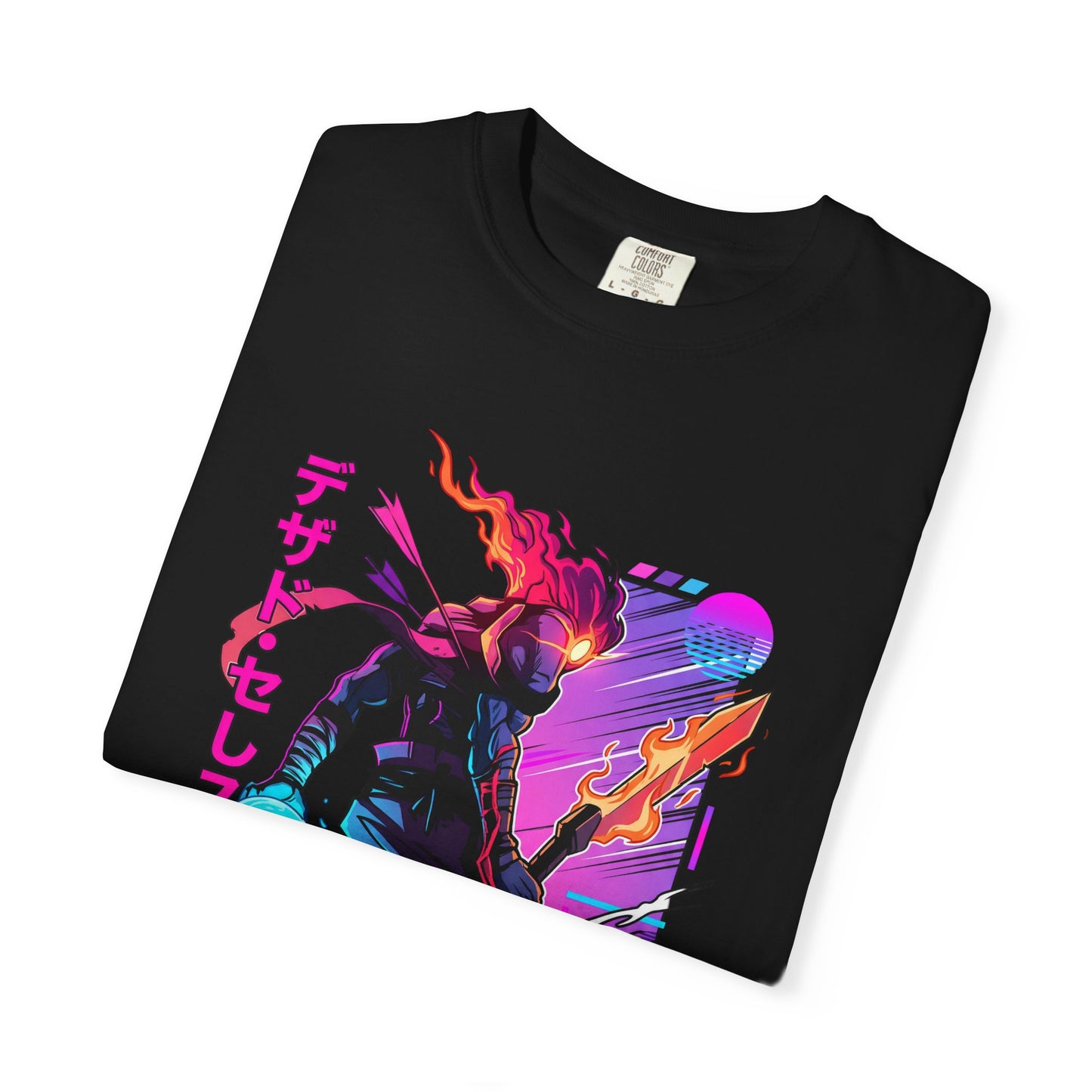 Dead Cells Beheaded Blueish Armor Red Scarf Retro Indie Premium T-Shirt