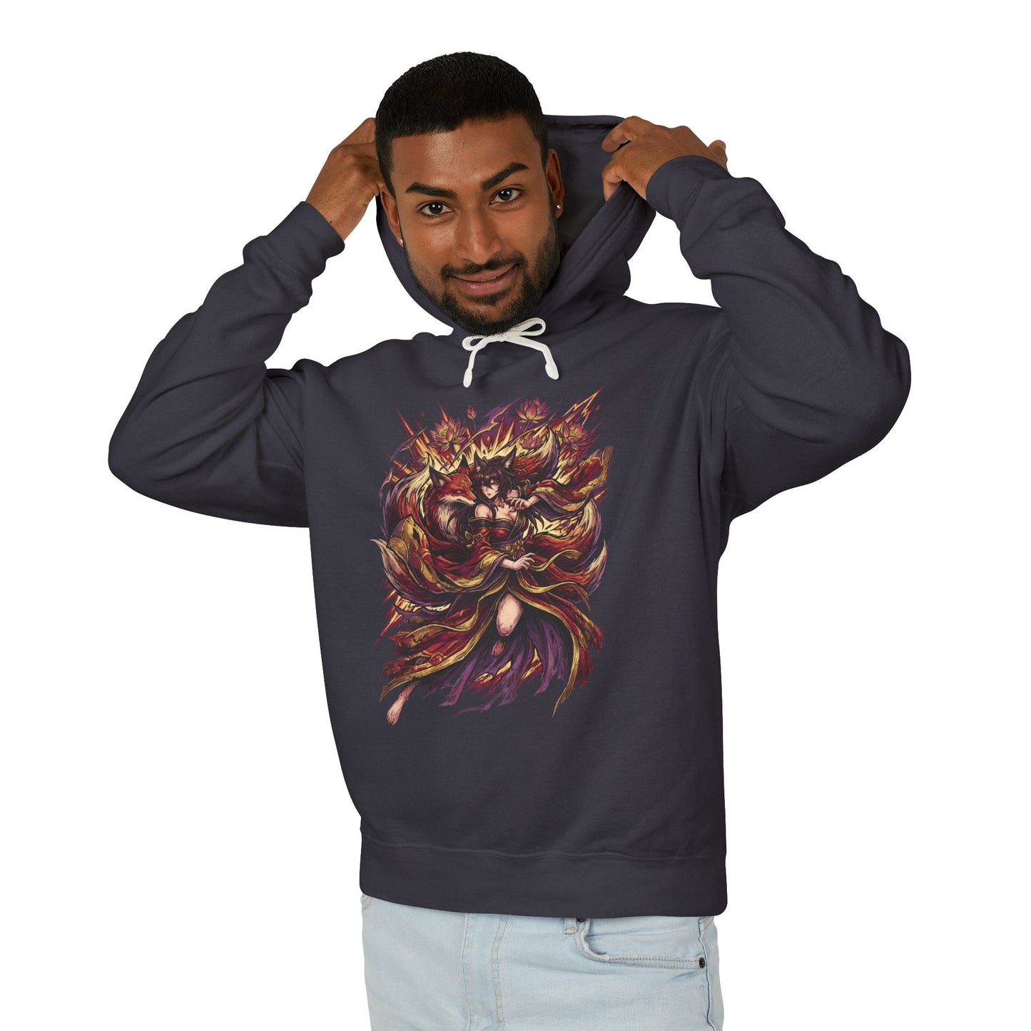 Fugue HSR: Tingyun's New Form – Fire Nihility Unisex Premium Hoodie