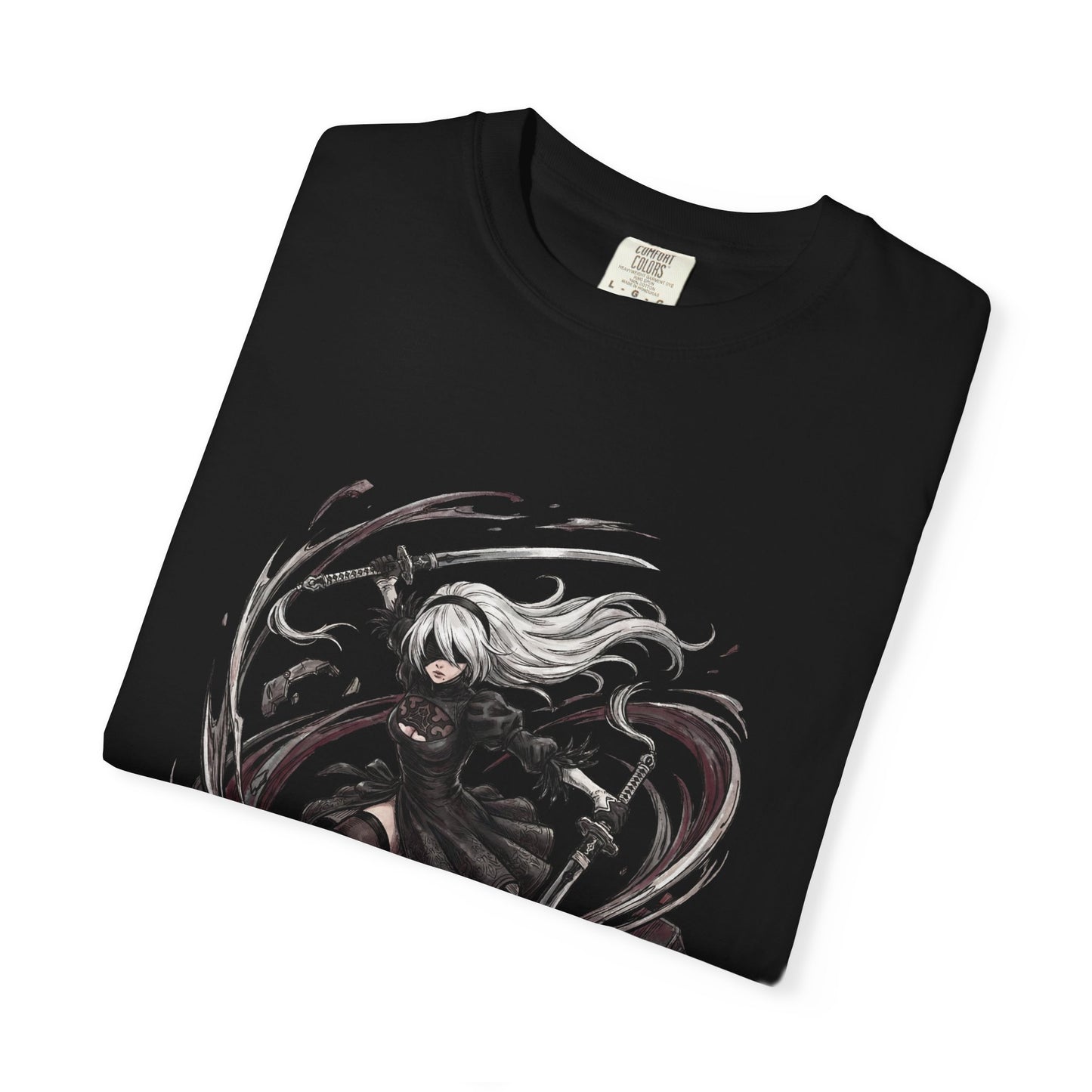 2B NieR Automata White Hair Blindfold Art Premium T-Shirt